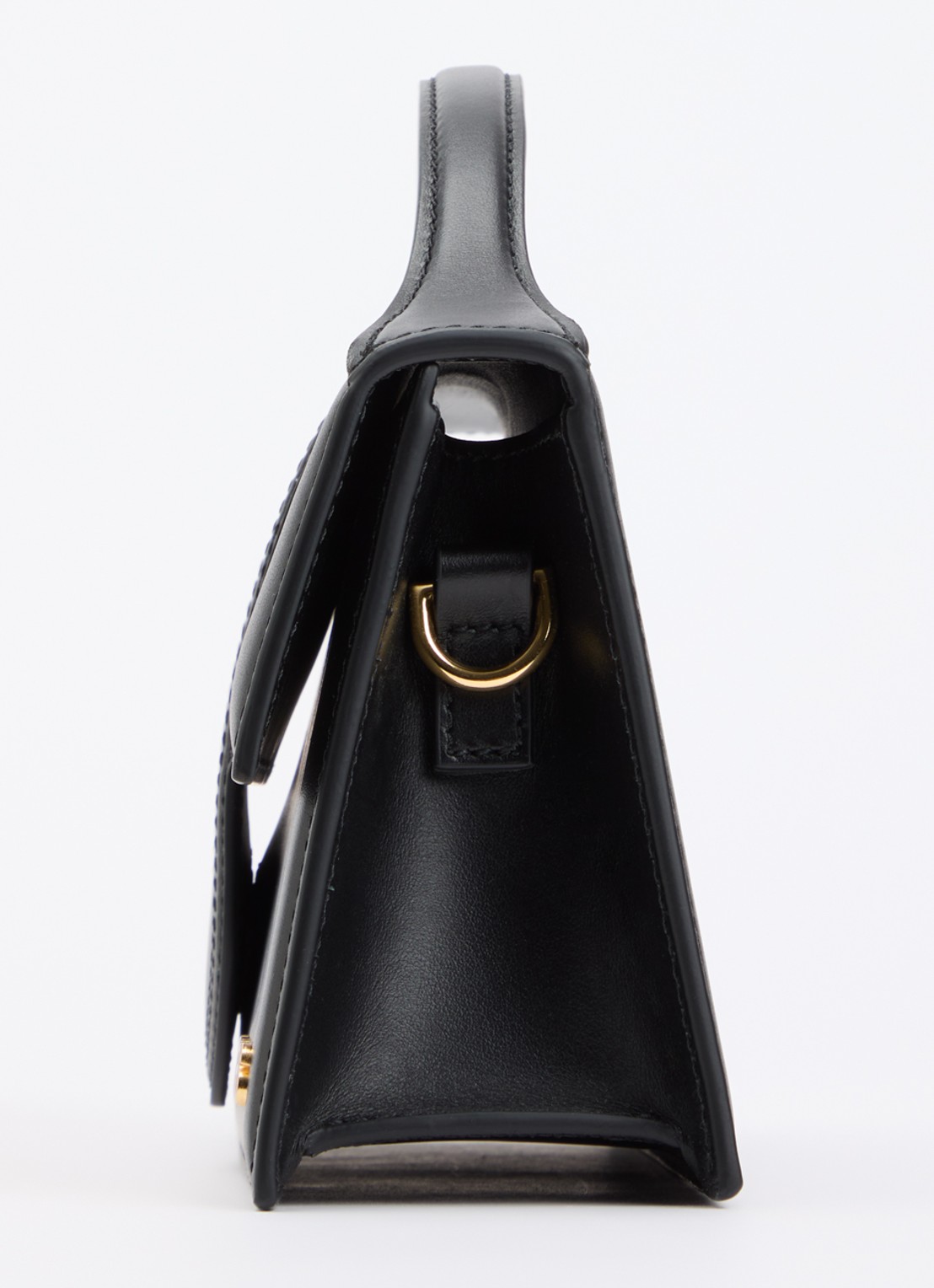 Jacquemus Le Grand Bambino handtas van leer met afneembare schouderriem - detail 5 zwart