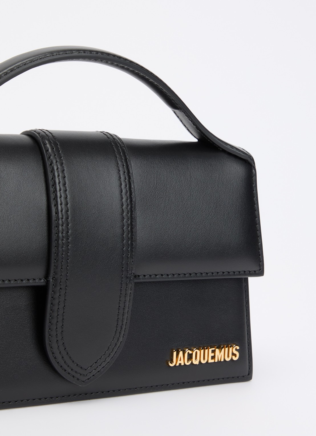 Jacquemus Le Grand Bambino handtas van leer met afneembare schouderriem - detail 6 zwart