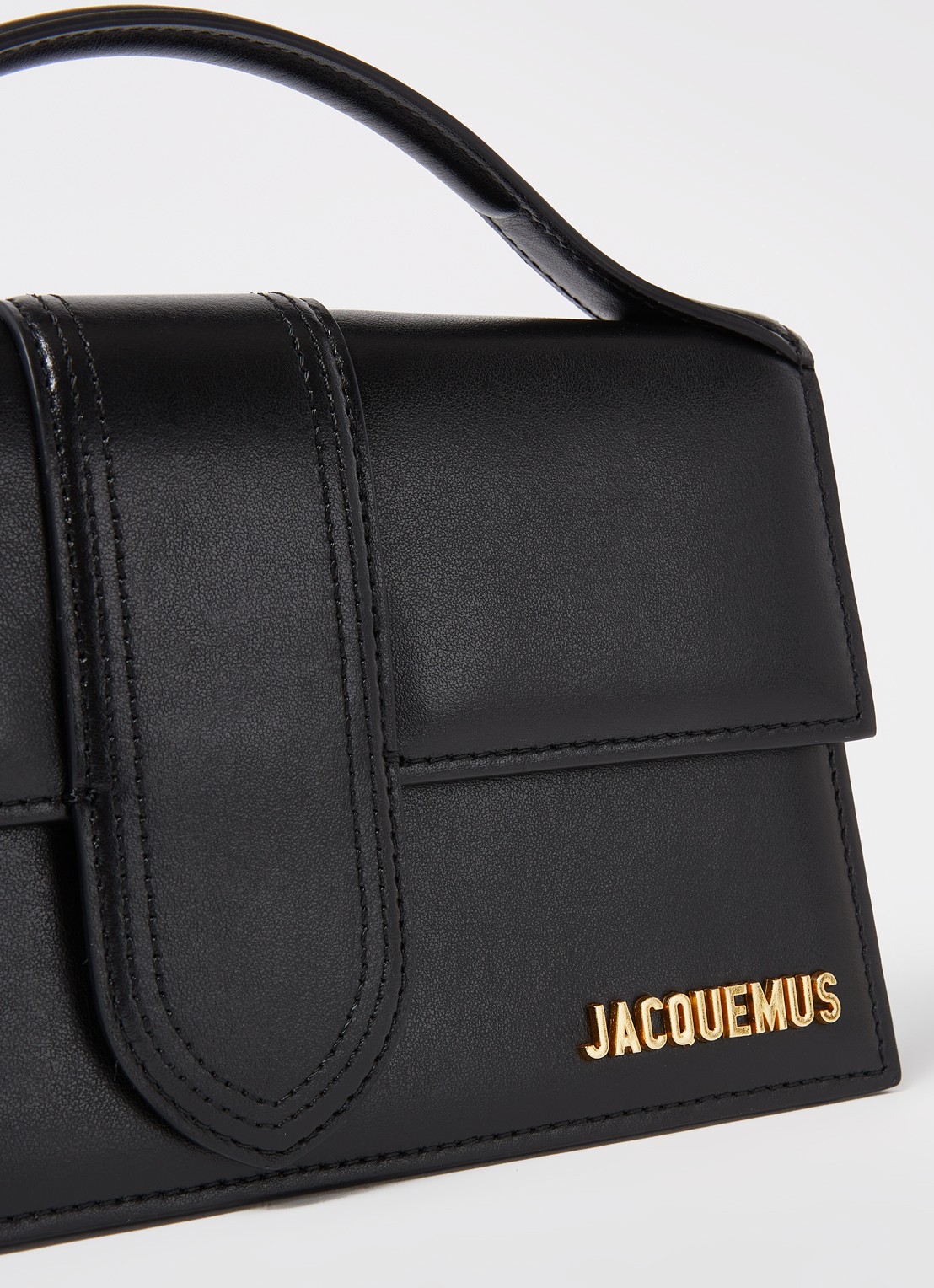 Jacquemus Le Grand Bambino handtas van leer - detail 7 zwart