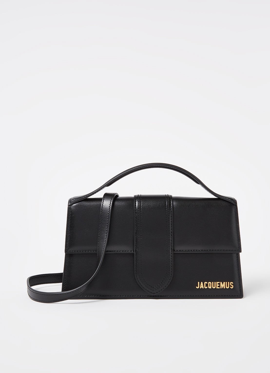 Jacquemus Le Grand Bambino handtas van leer - voorkant zwart