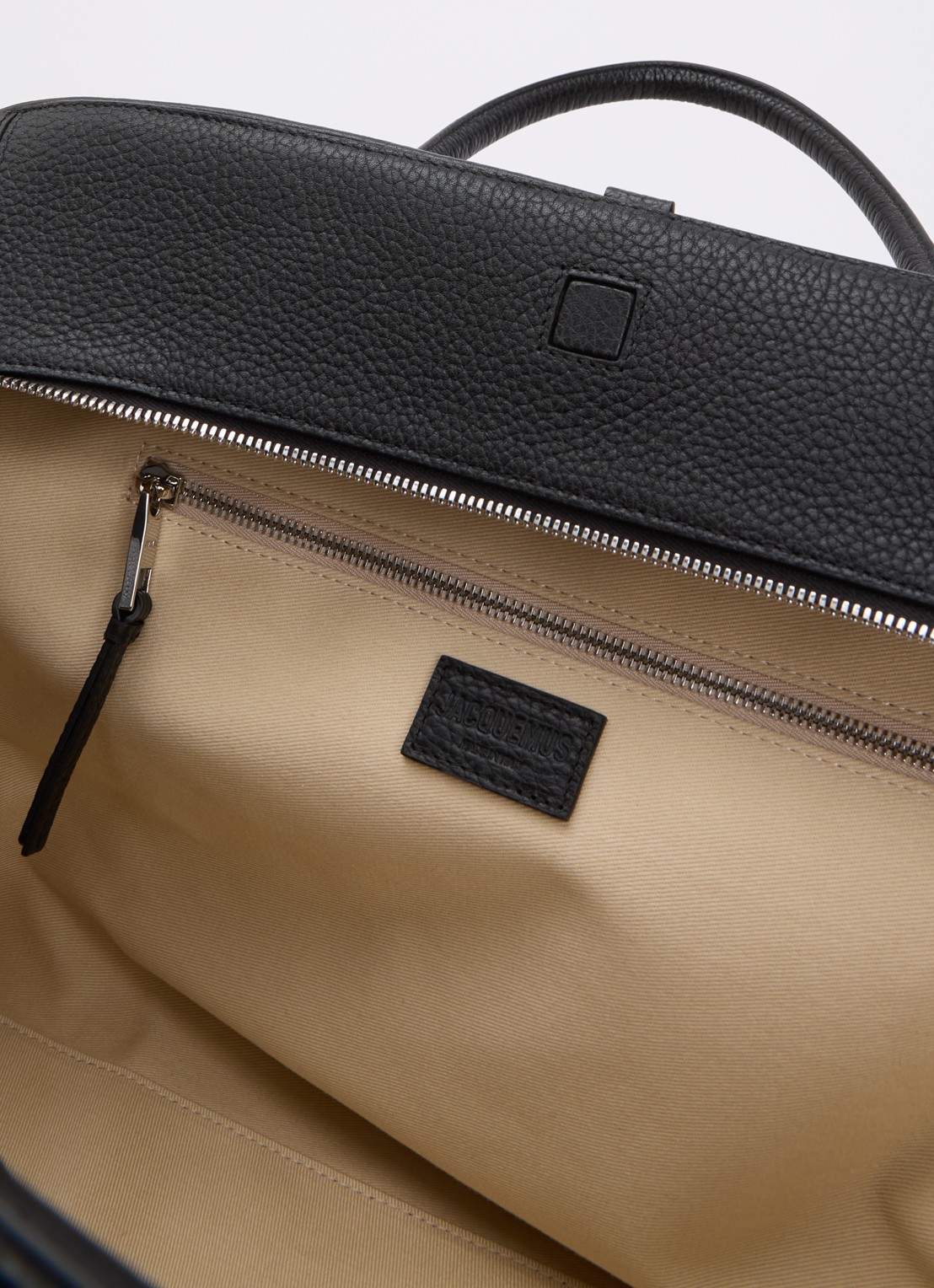Jacquemus Le Grand Turismo schoudertas van kalfsleer - detail 4 zwart