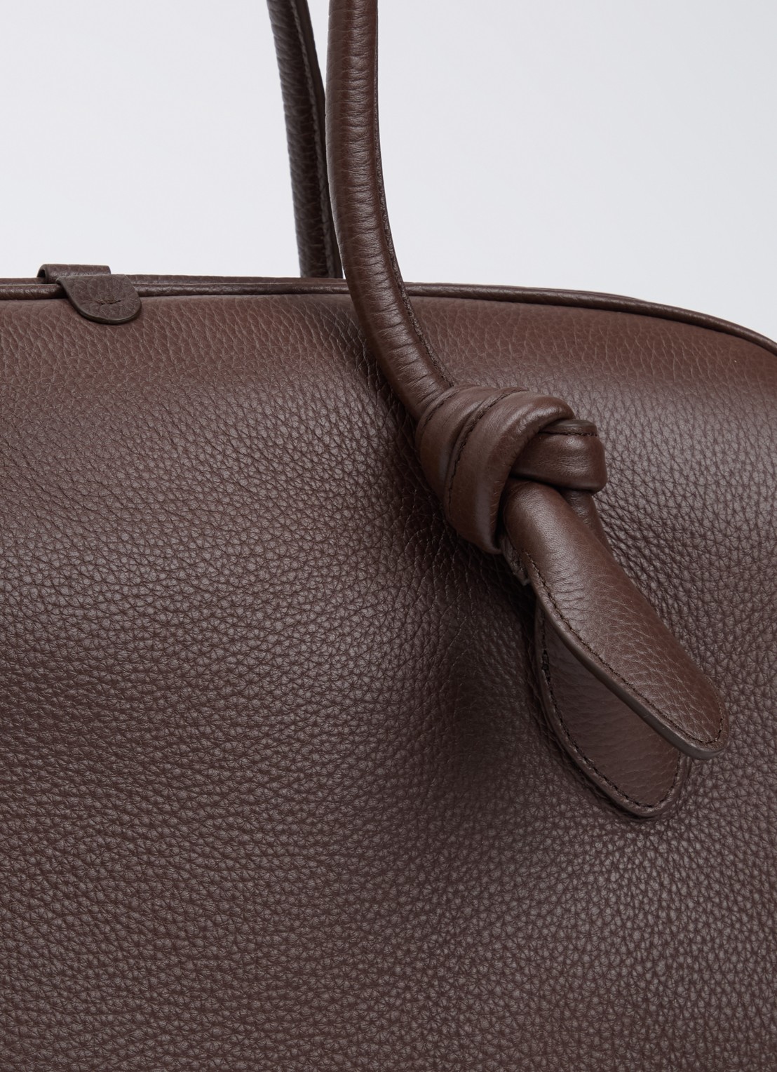 Jacquemus Le Grand Turismo schoudertas van kalfsleer - detail 4 donkerbruin