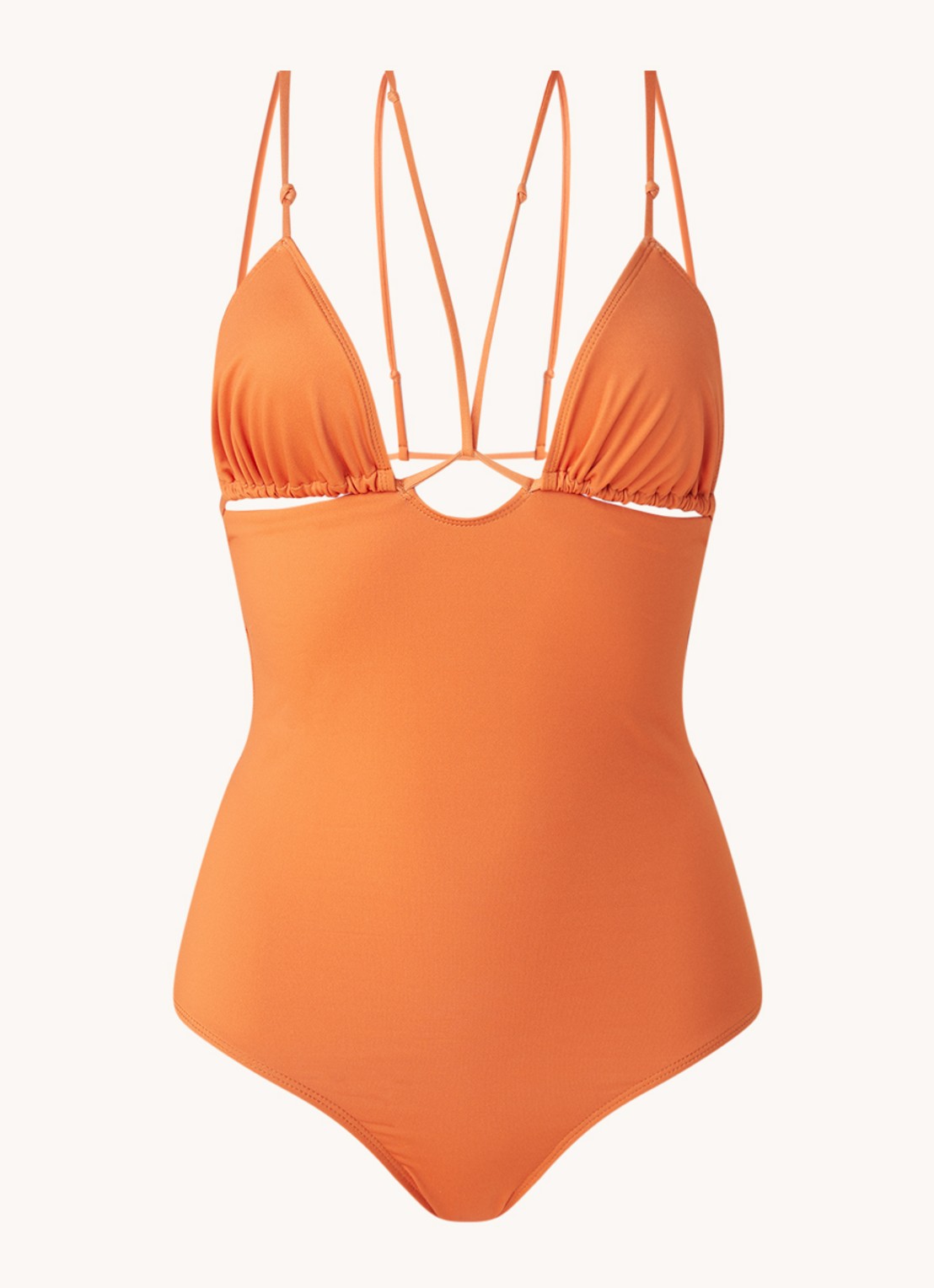 Jacquemus Le Maillot Pila badpak met cut-out detail - voorkant 2 orange