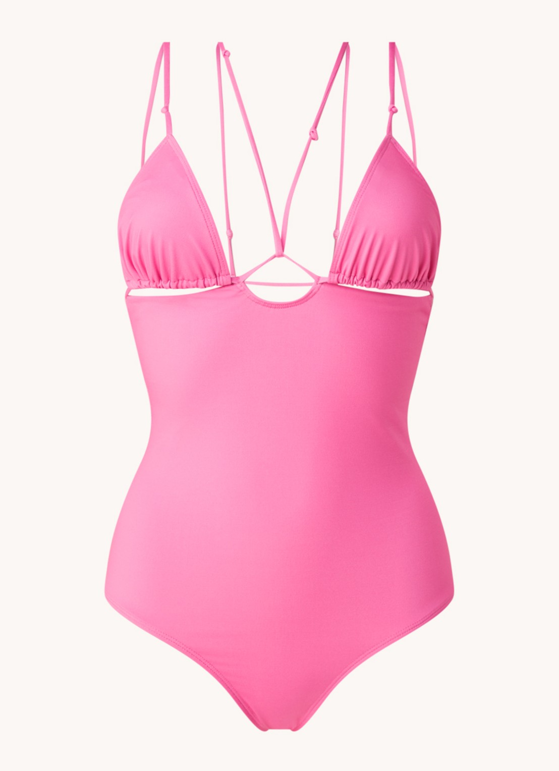 Jacquemus Le Maillot Pila badpak met cut-out detail - voorkant 3 roze