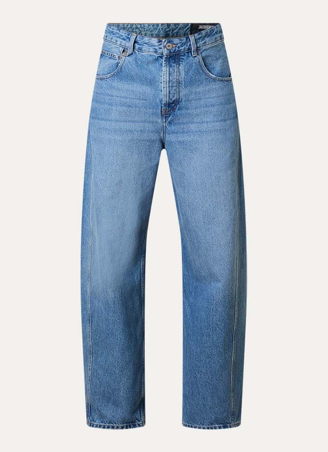 Jacquemus Le Mirada De-Nimes loose fit jeans met medium wassing - voorkant 2 indigo