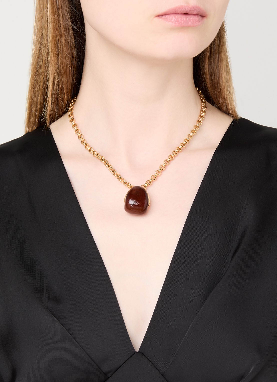 Jacquemus Le Pendant ketting met hanger - voorkant 6 goud