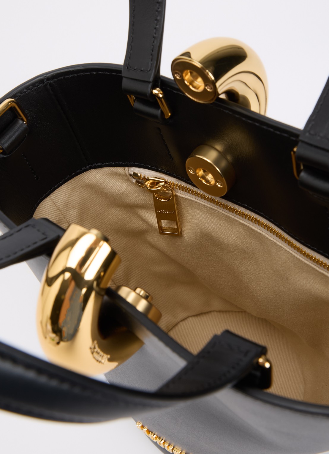 Jacquemus Le Petit Bambola handtas van leer met afneembare schouderriem - detail 5 zwart