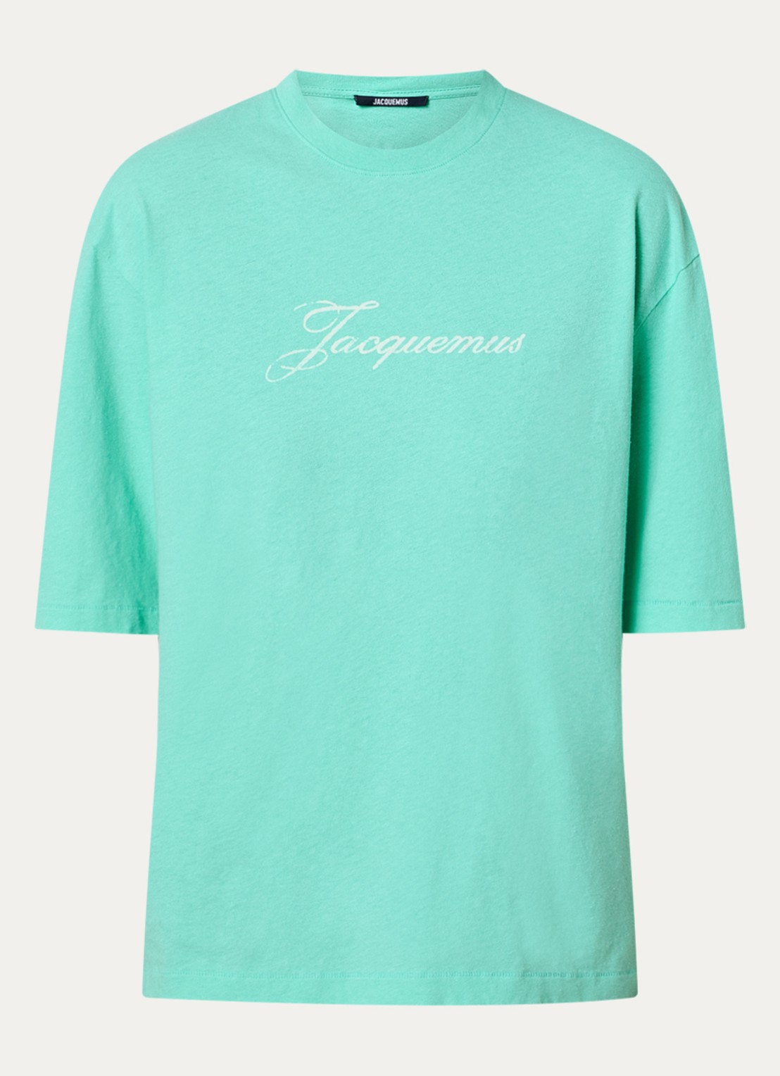 Jacquemus Le T-shirt met logoprint - voorkant 2 mint