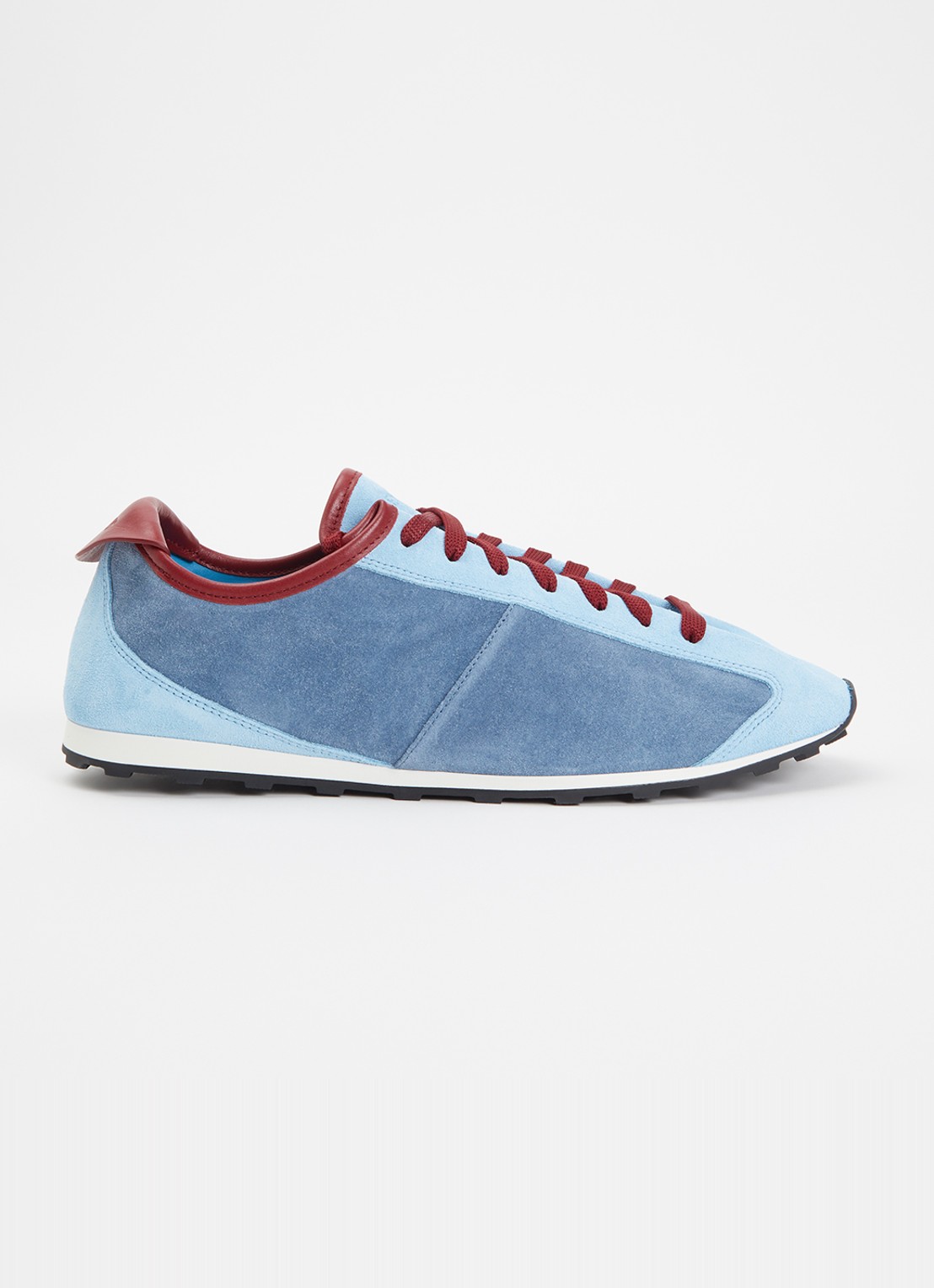 Jacquemus Le Tennis sneaker van suède met details van leer  - voorkant 6 blauw