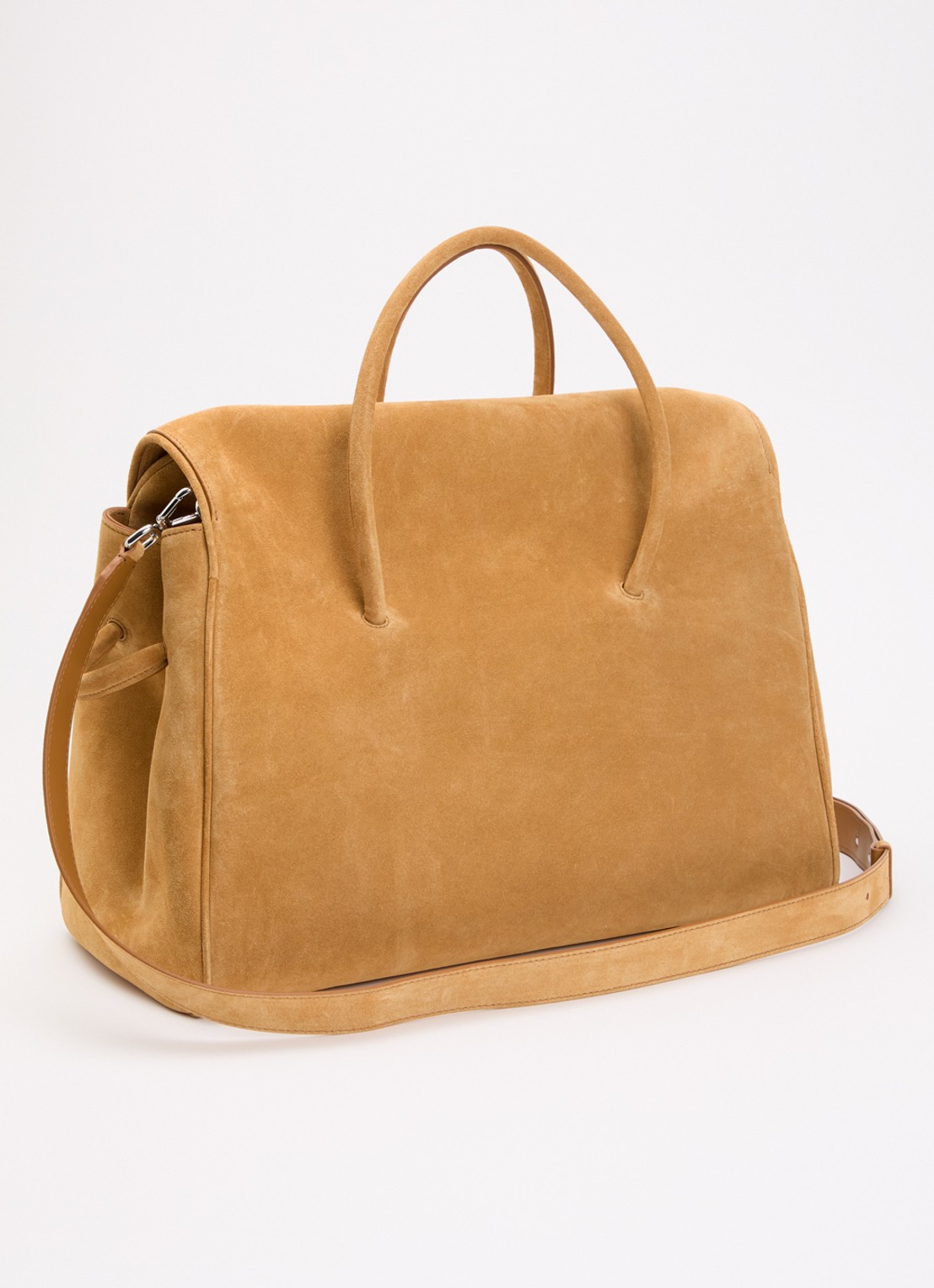 Jacquemus Le turismo shopper van kalfssuède met afneembare schouderriem - achterkant 6 camel