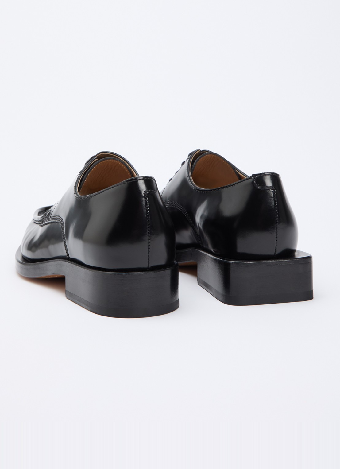 Jacquemus Les Derbies loafer van kalfsleer  - achterkant zwart