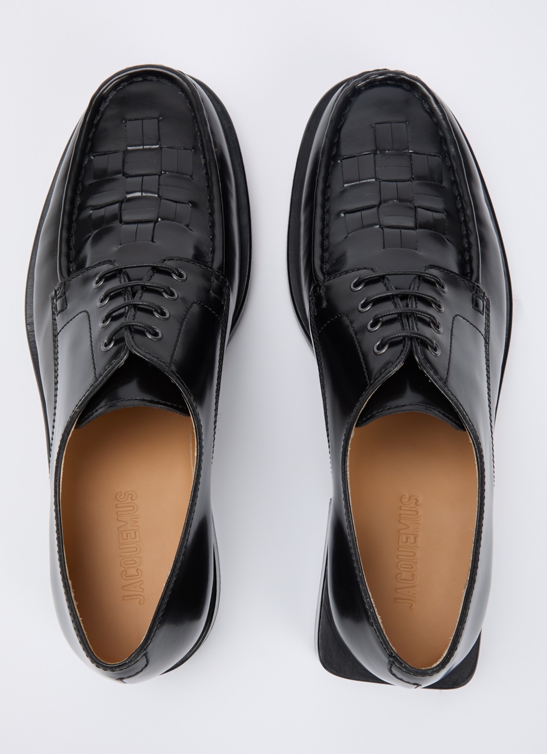 Jacquemus Les Derbies loafer van kalfsleer  - detail 5 zwart