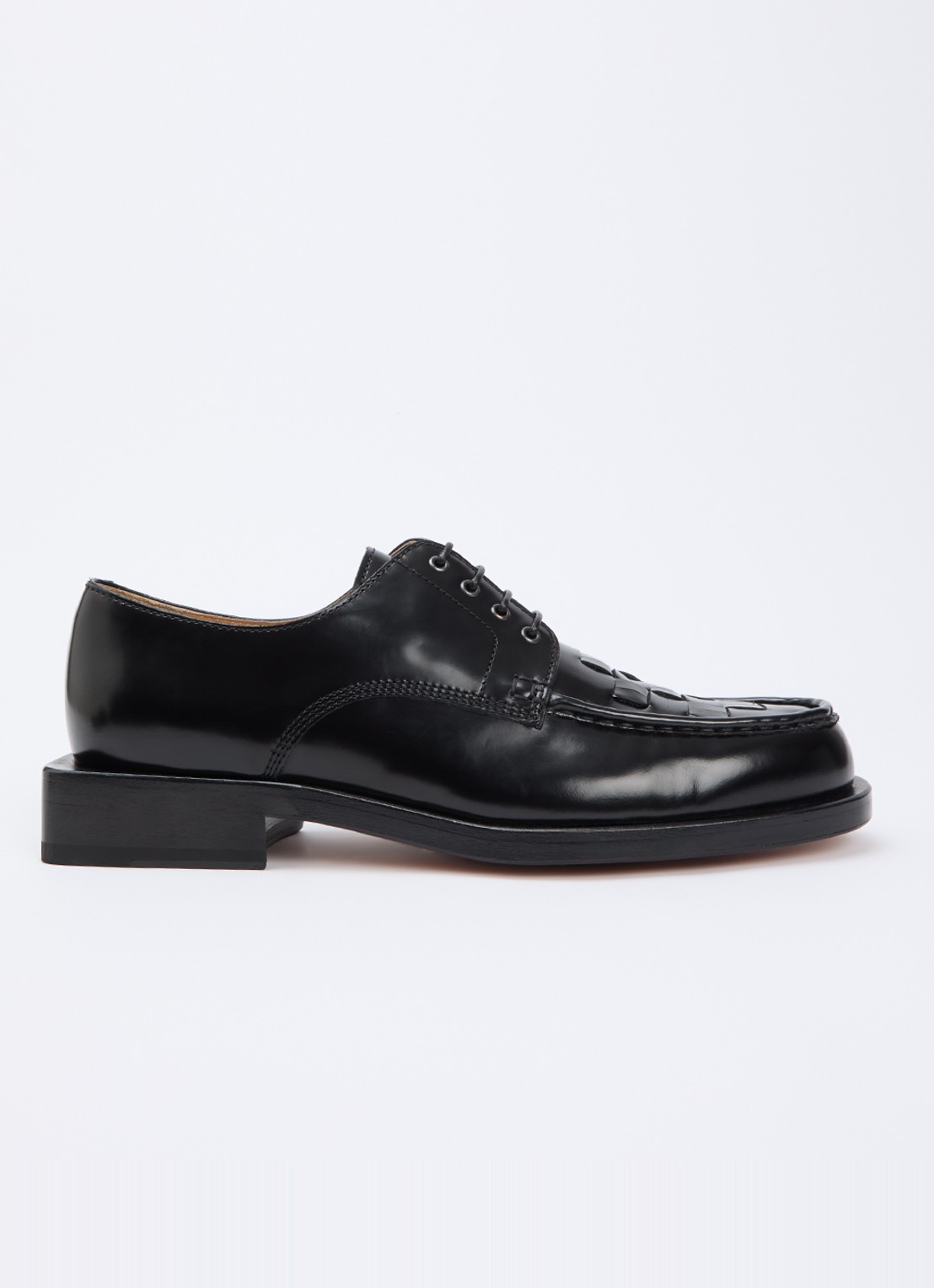 Jacquemus Les Derbies loafer van kalfsleer  - voorkant 2 zwart