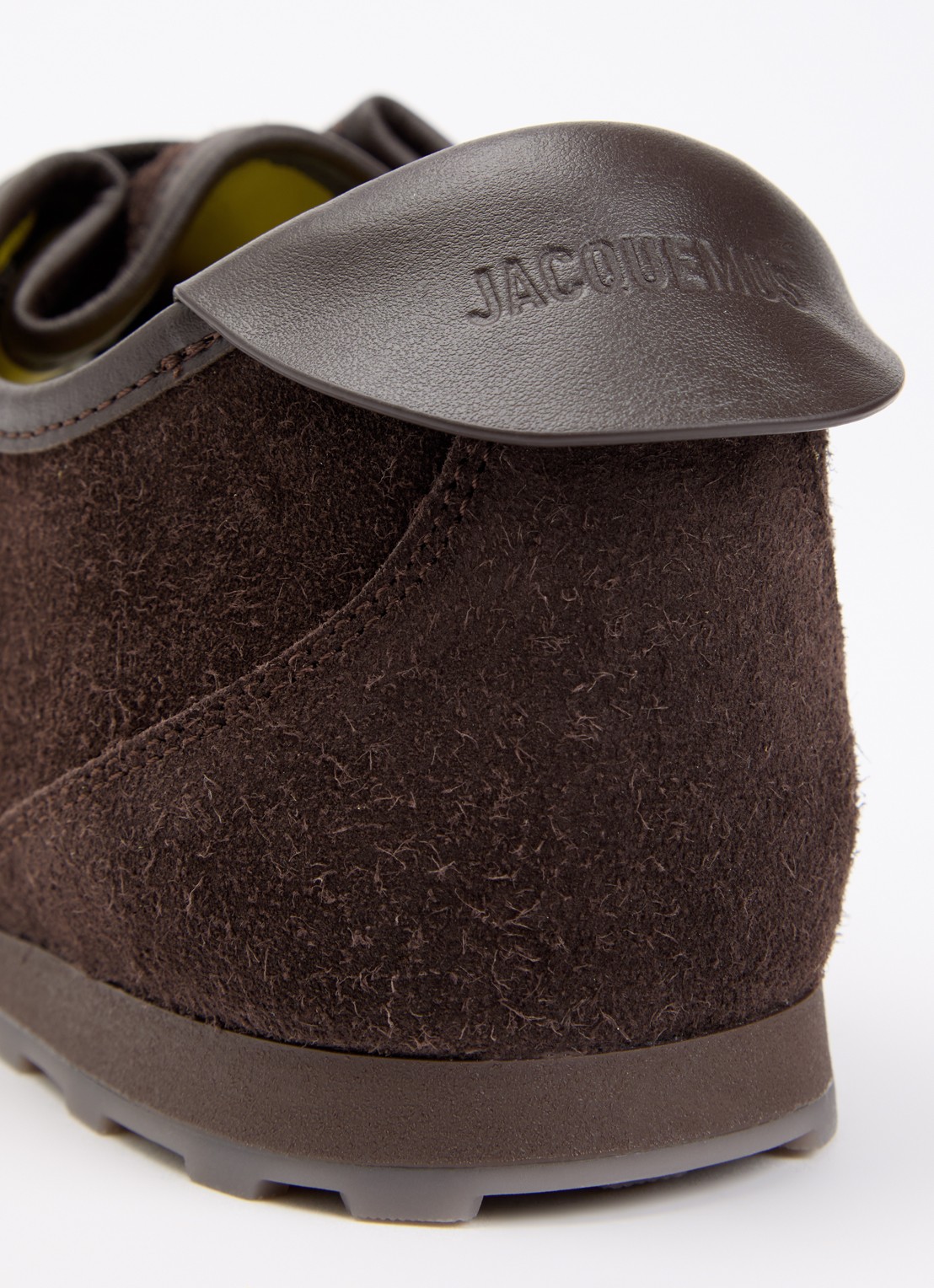 Jacquemus Les Tennis sneaker van kalfssuède  - detail 6 donkerbruin