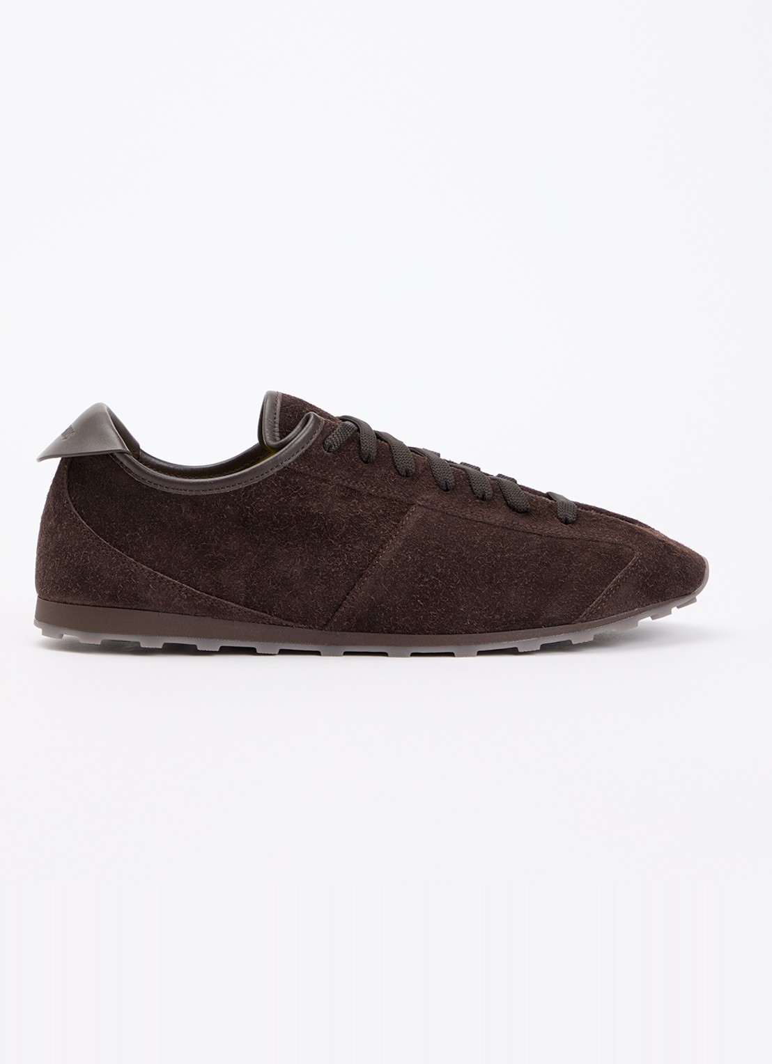 Jacquemus Les Tennis sneaker van kalfssuède  - voorkant donkerbruin