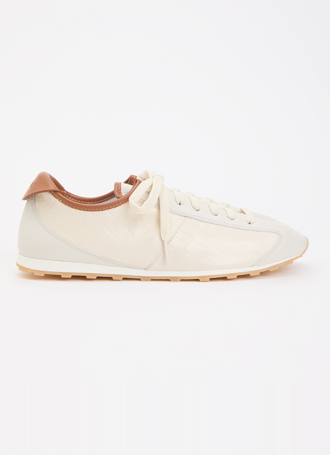 Jacquemus Les Tennis sneaker van leer - voorkant 6 creme