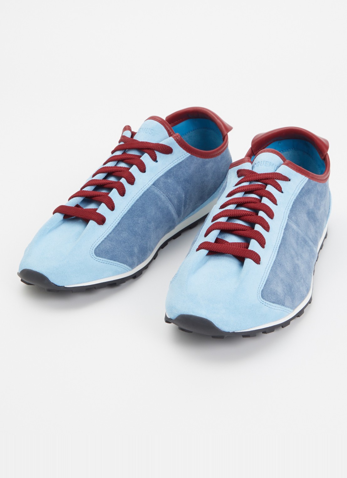 Jacquemus Les Tennis sneaker van suède met details van leer  - detail 2 blauw