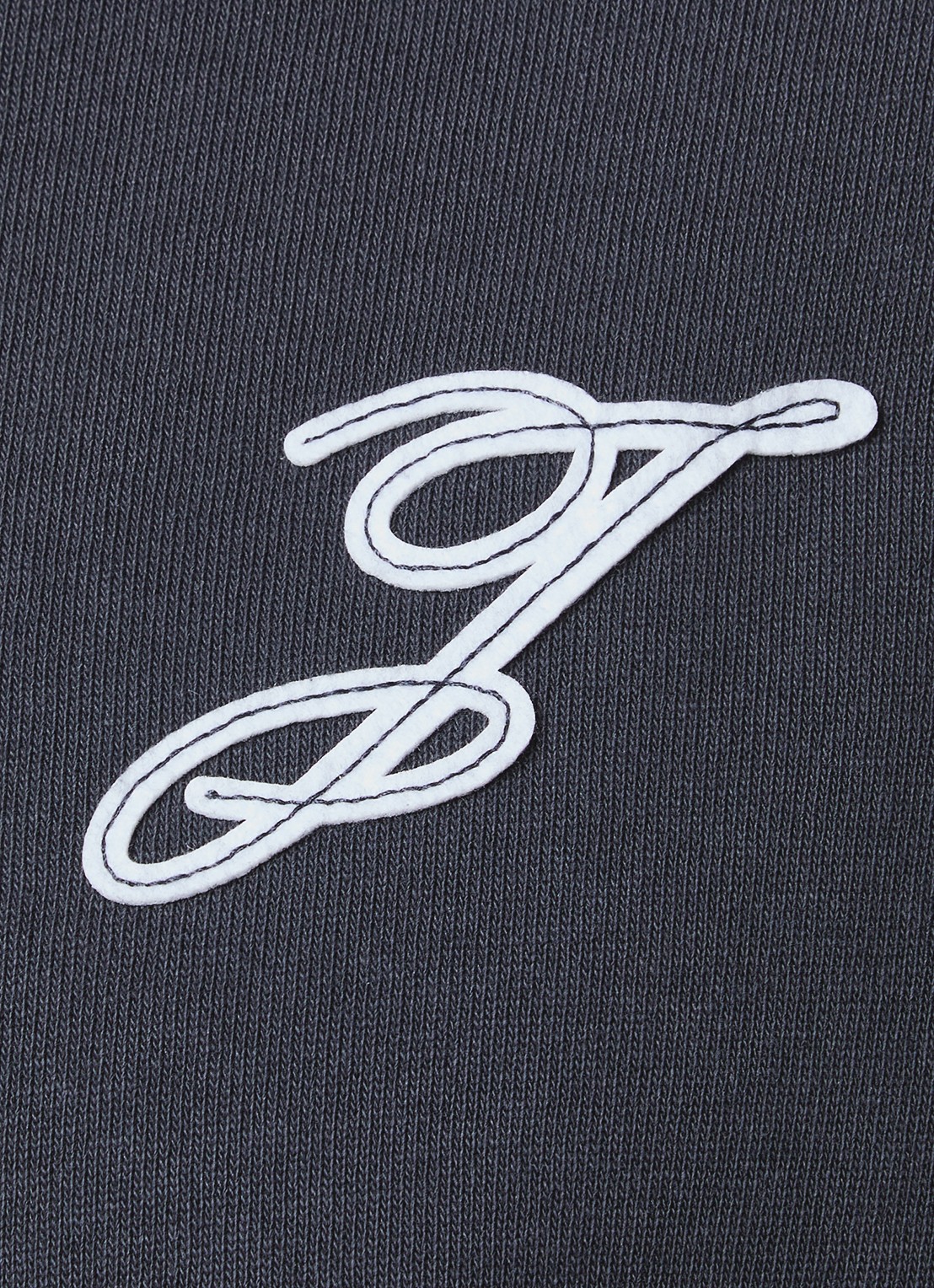 Jacquemus Letro T-shirt met logoborduring - detail 4 antraciet