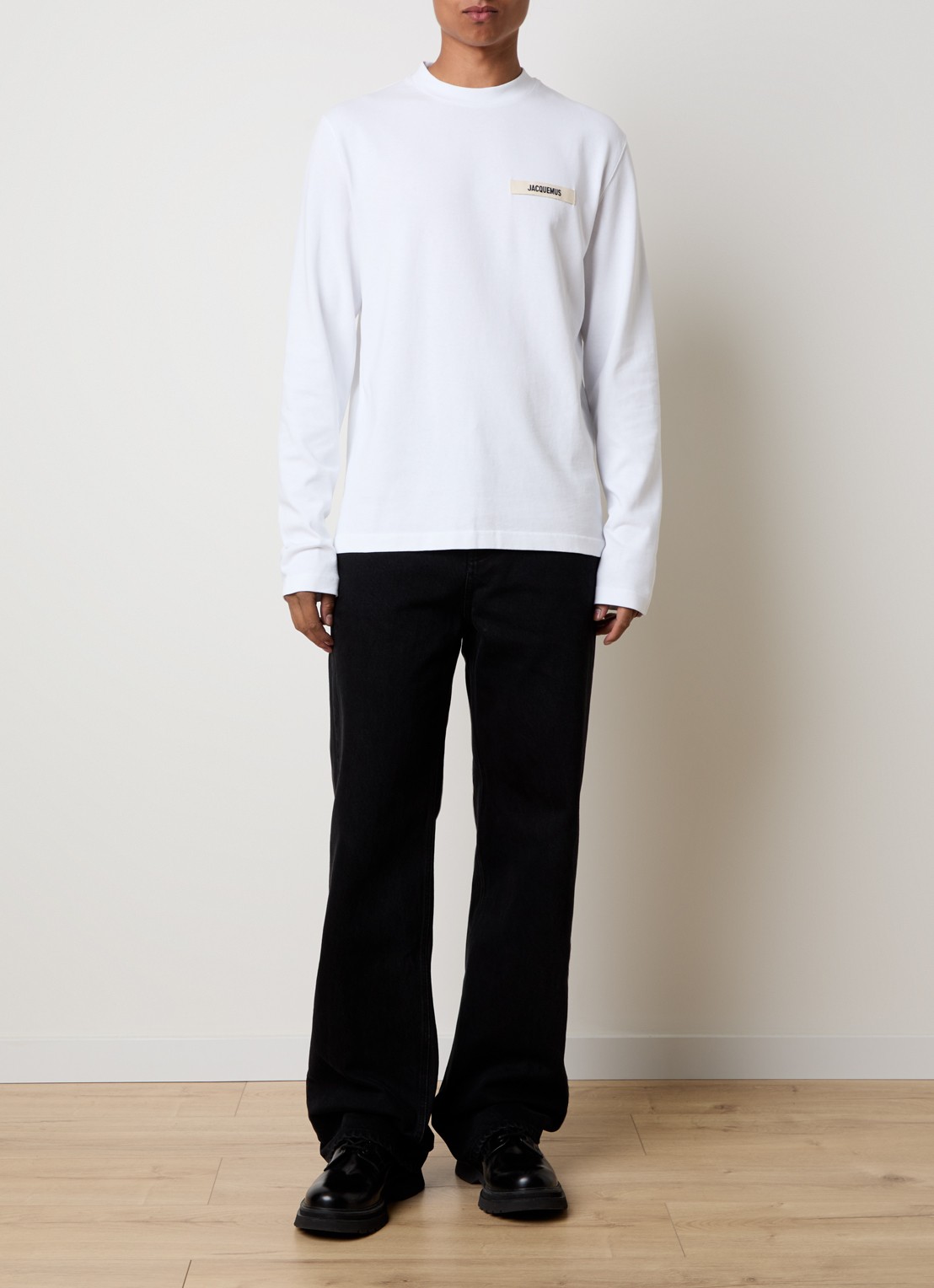 Jacquemus Longsleeve met logo - voorkant 2 wit