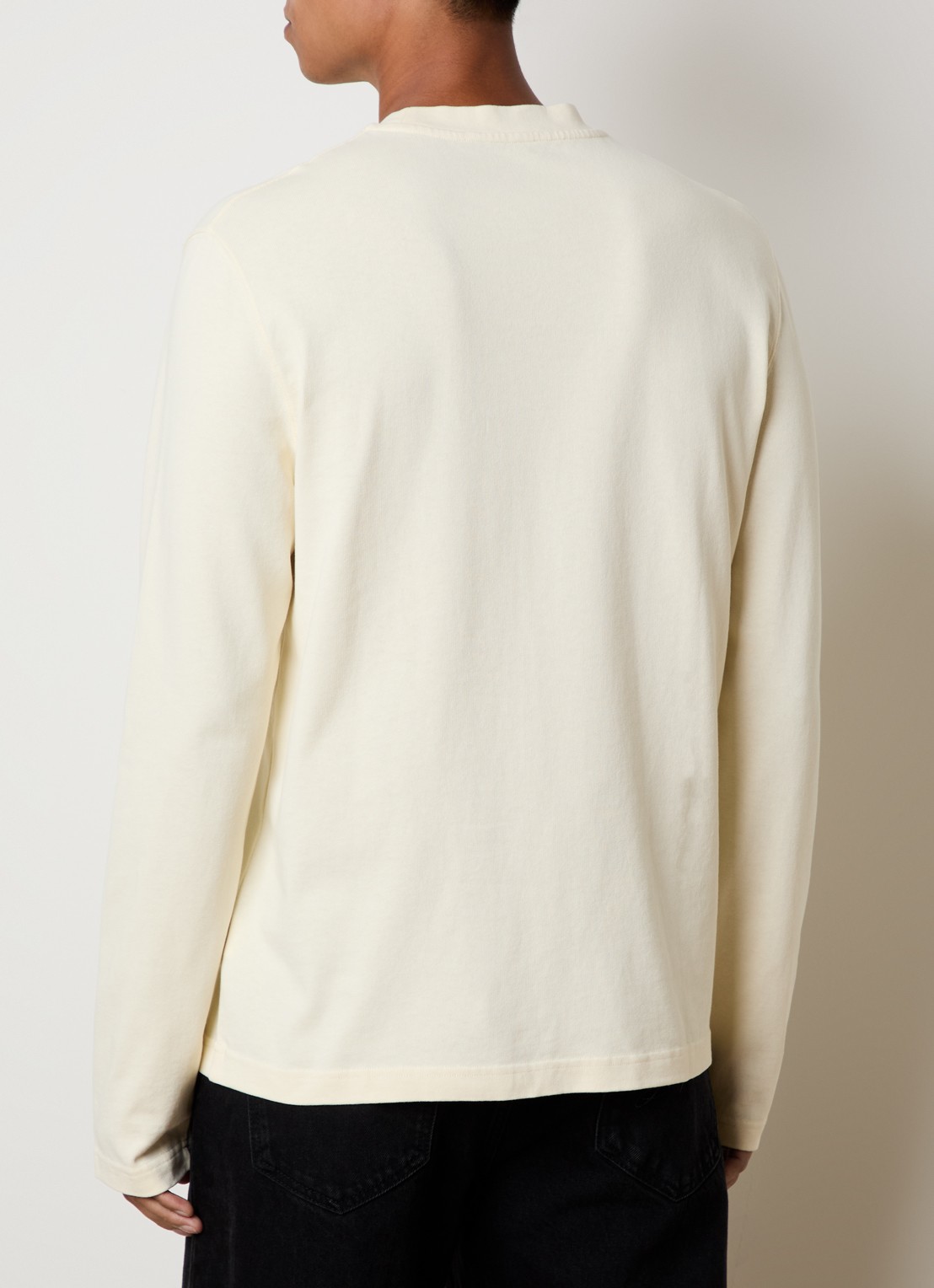 Jacquemus Longsleeve met logo - achterkant 5 lichtgeel