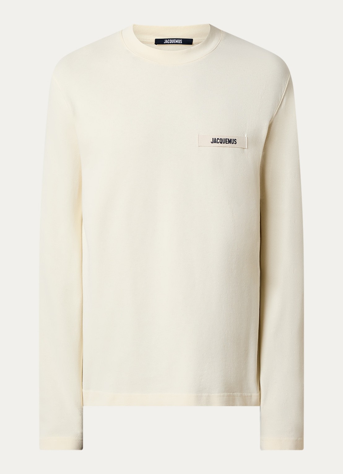 Jacquemus Longsleeve met logo - voorkant lichtgeel