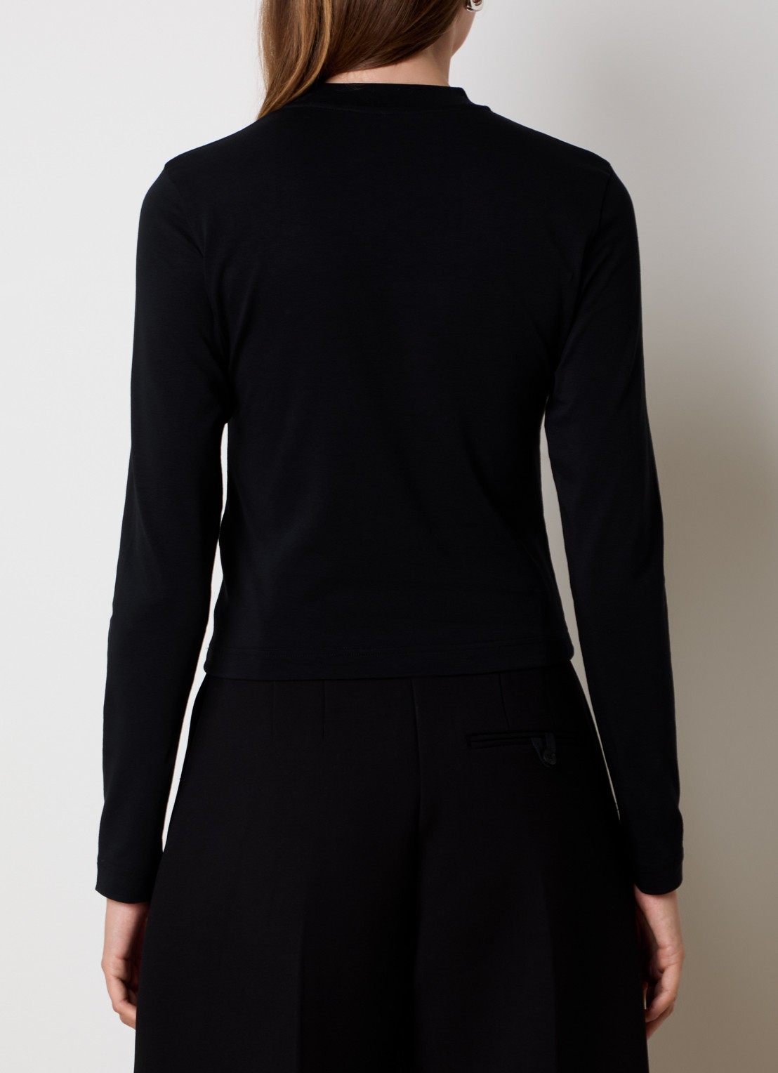 Jacquemus Longsleeve met logo - achterkant 3 zwart