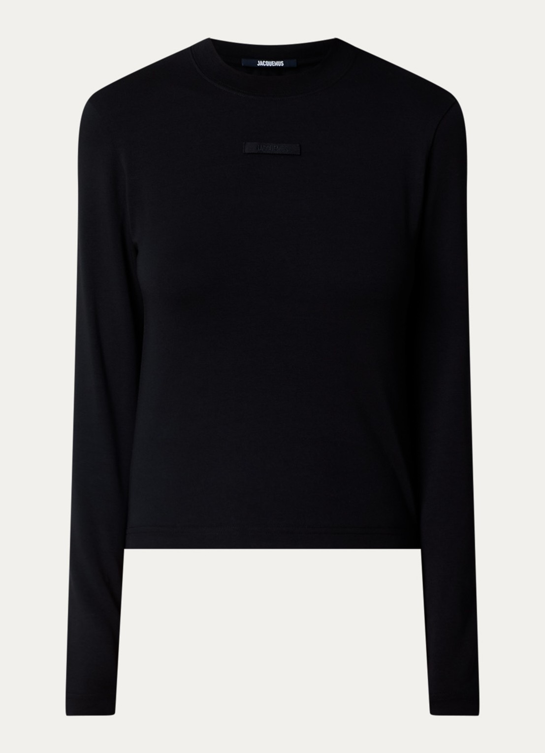 Jacquemus Longsleeve met logo - voorkant zwart