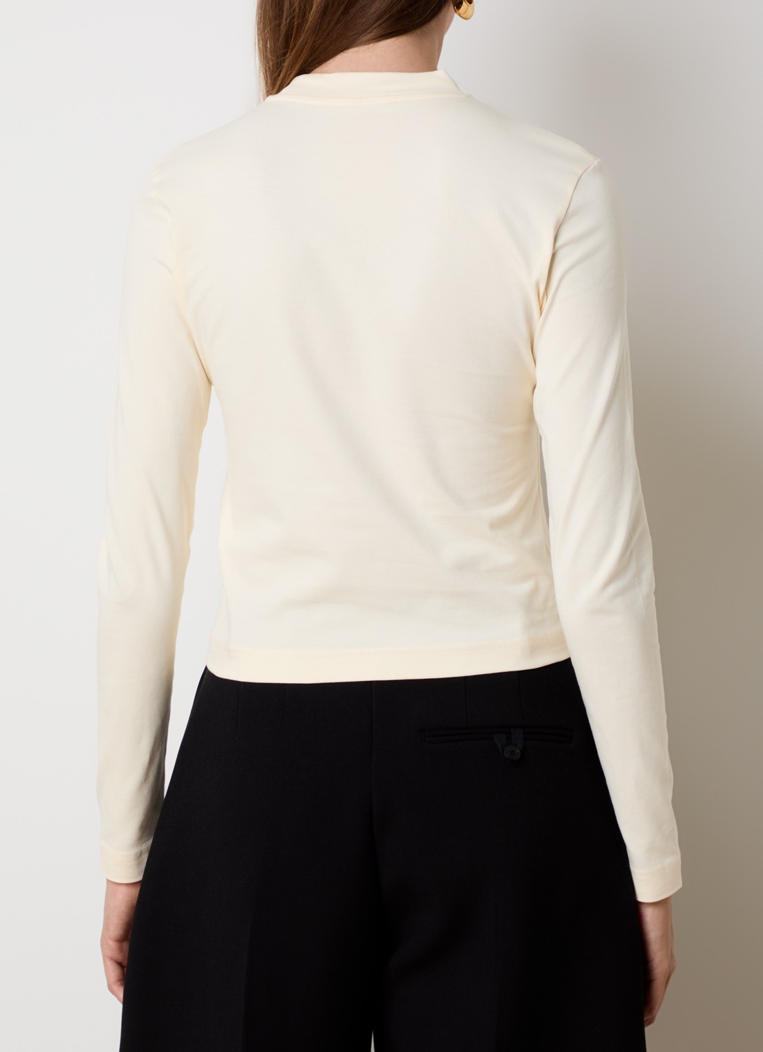 Jacquemus Longsleeve met logo - achterkant beige
