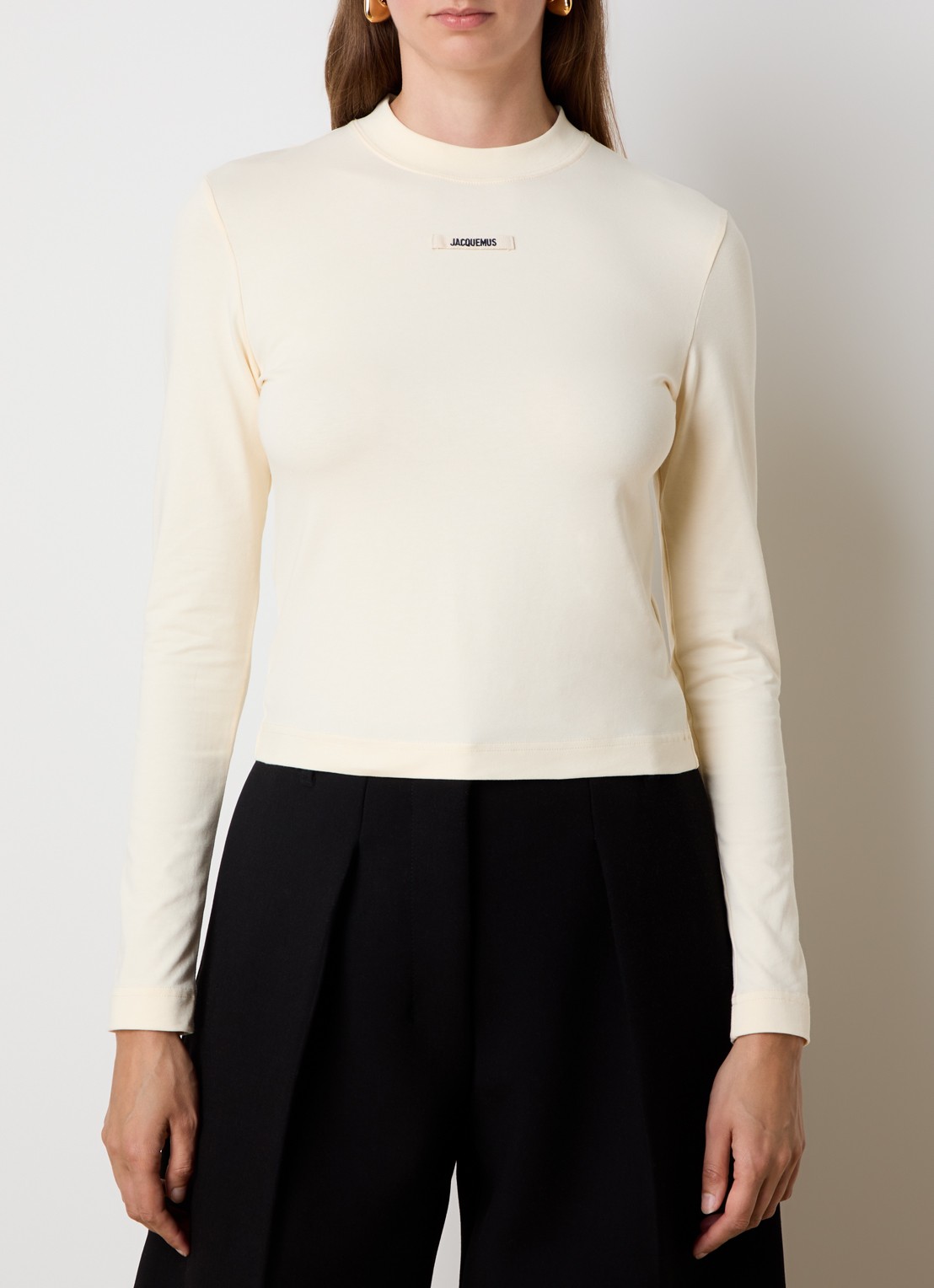 Jacquemus Longsleeve met logo - detail 4 beige