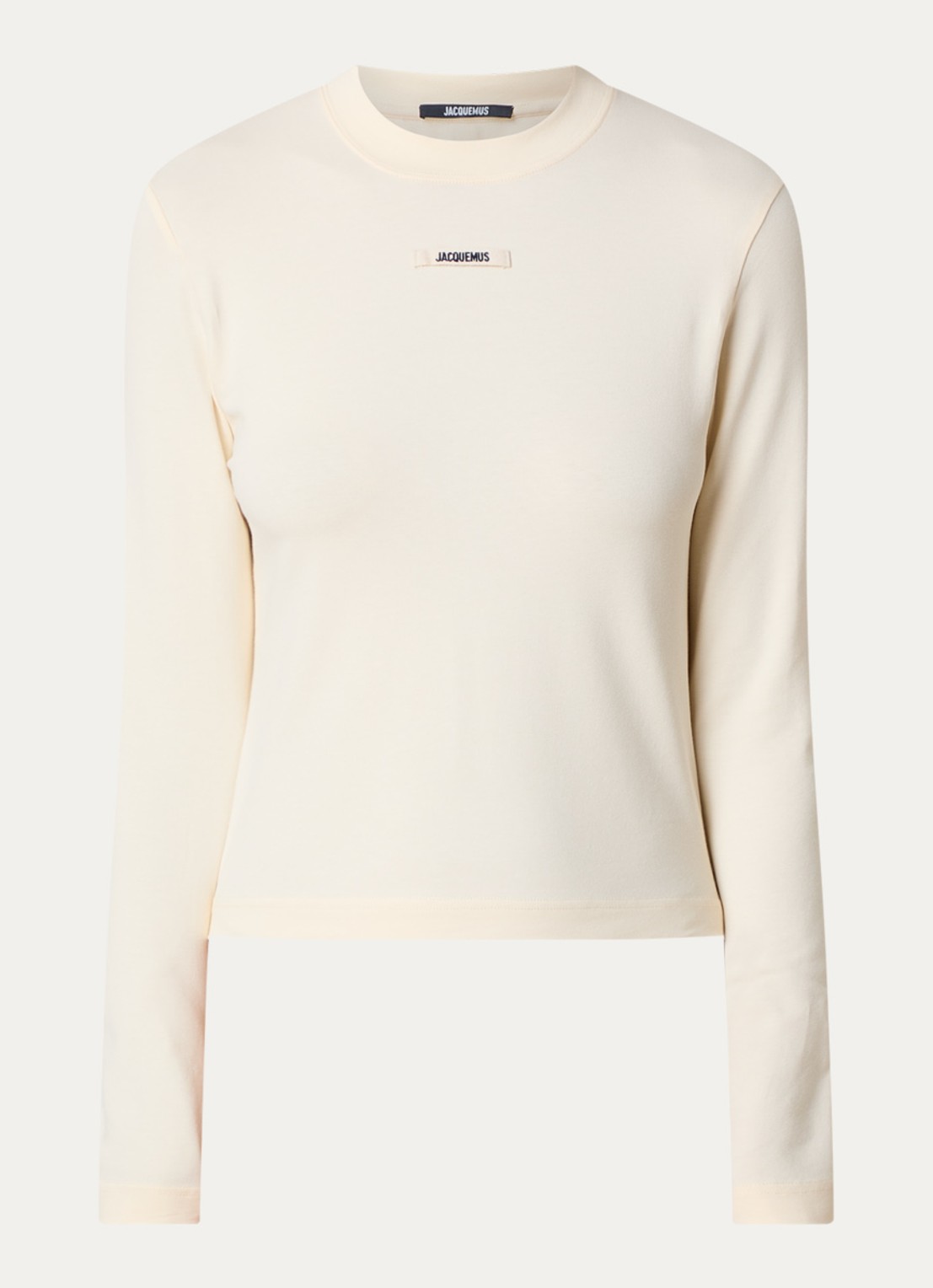 Jacquemus Longsleeve met logo - voorkant 2 beige