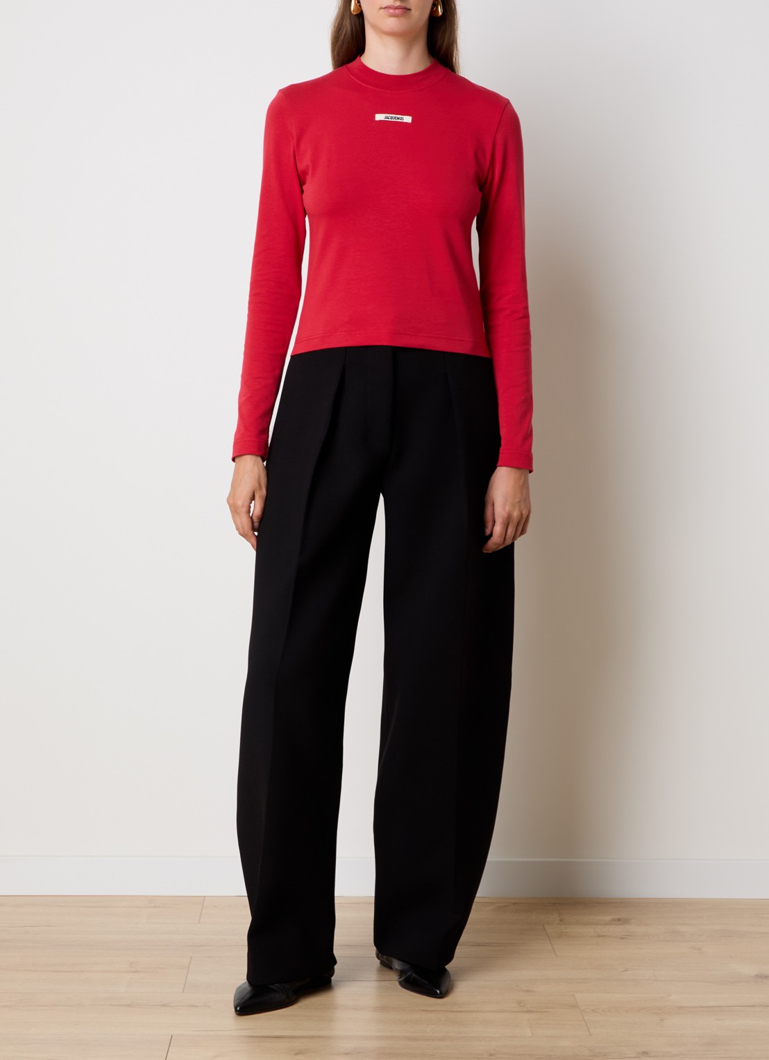 Jacquemus Longsleeve met logo - voorkant 2 rood