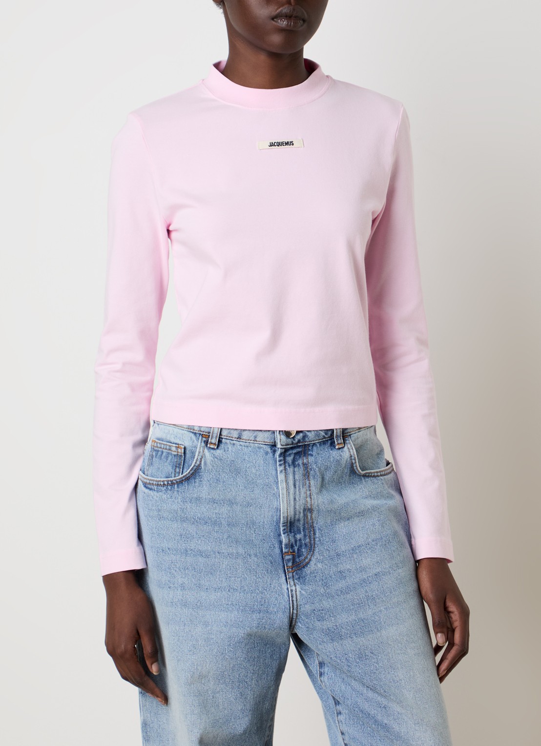 Jacquemus Longsleeve met logo - detail 4 roze