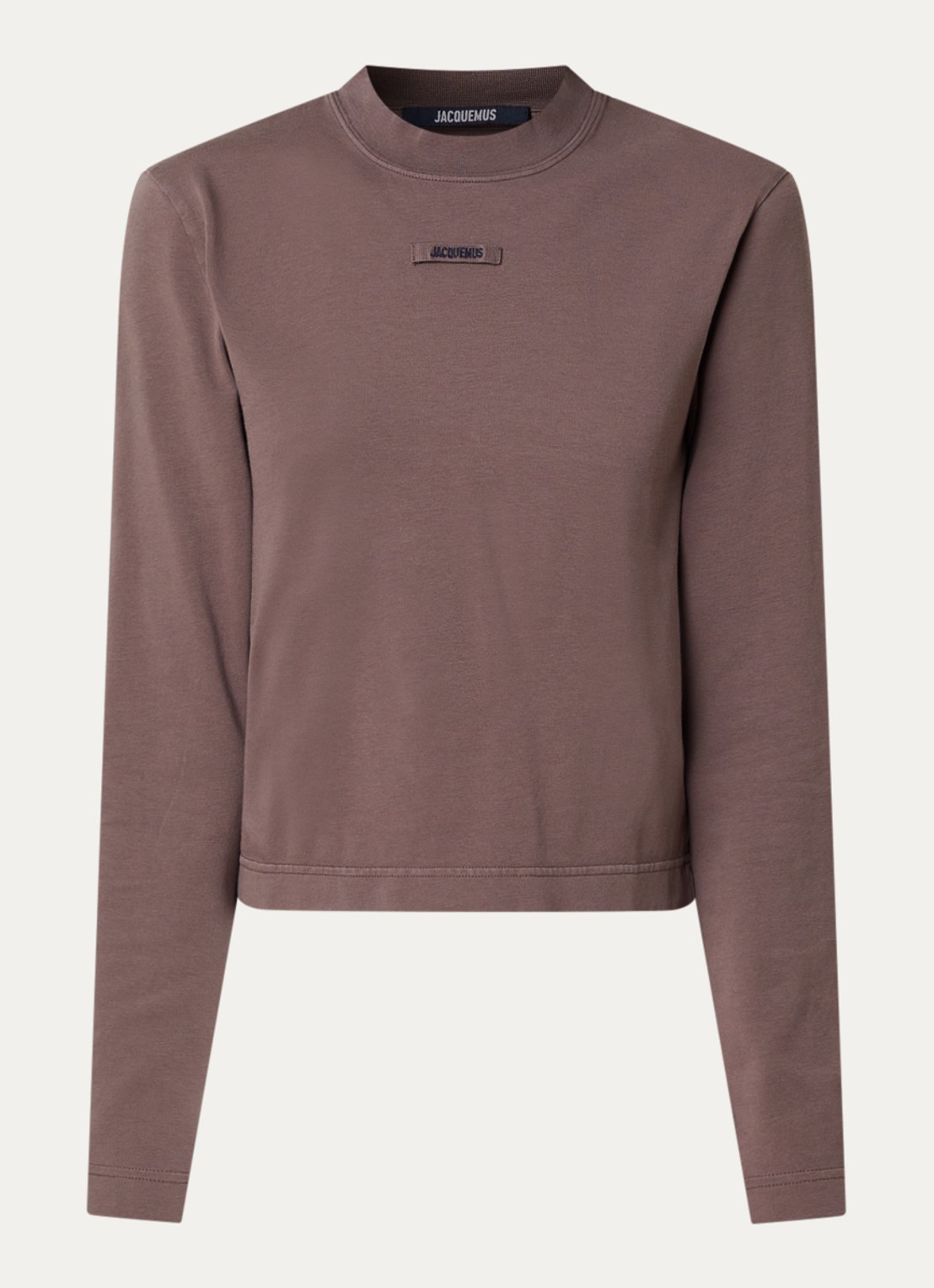 Jacquemus Longsleeve met logo - voorkant 4 taupe