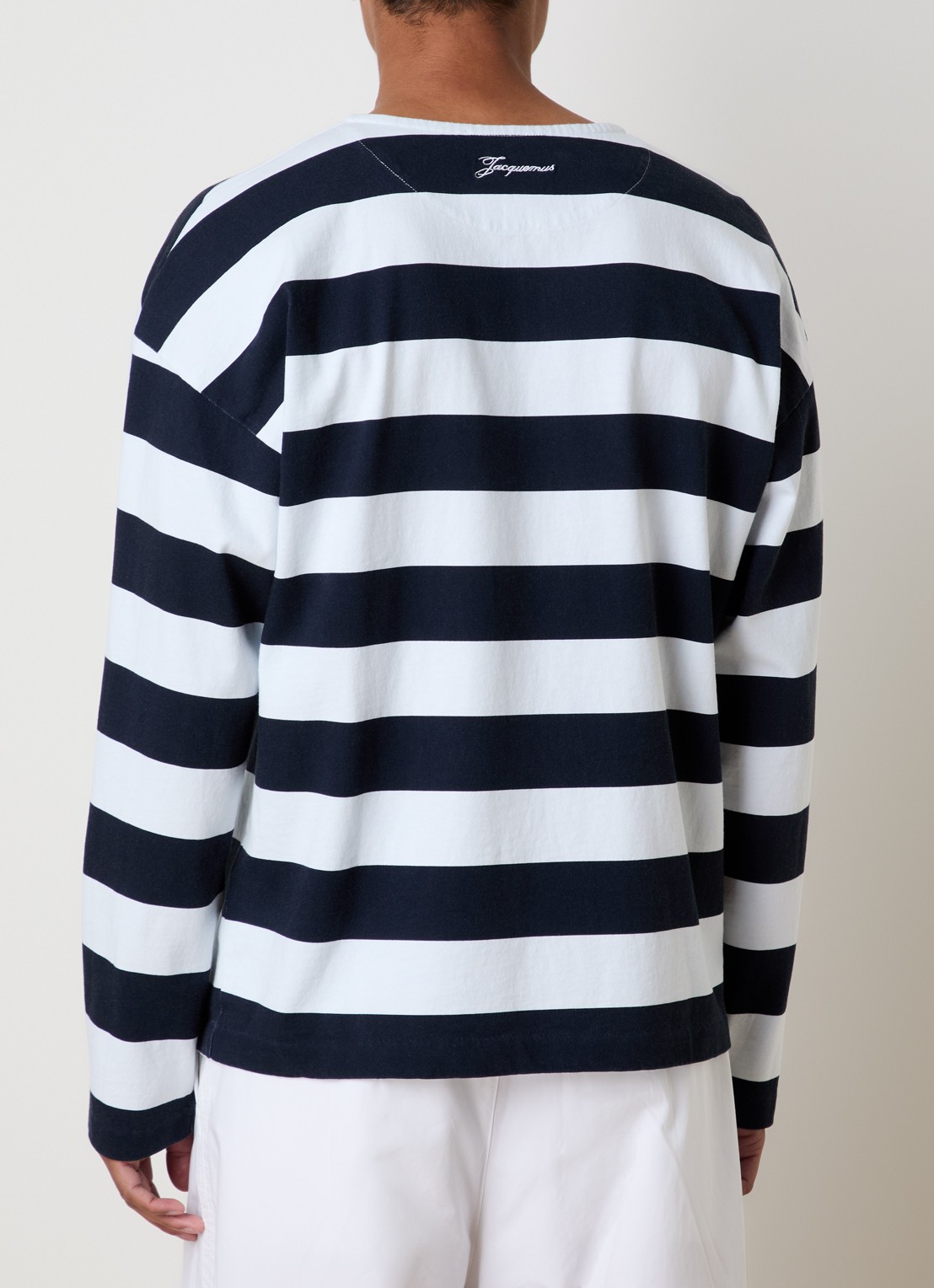 Jacquemus Longsleeve met streepprint - achterkant 3 donkerblauw