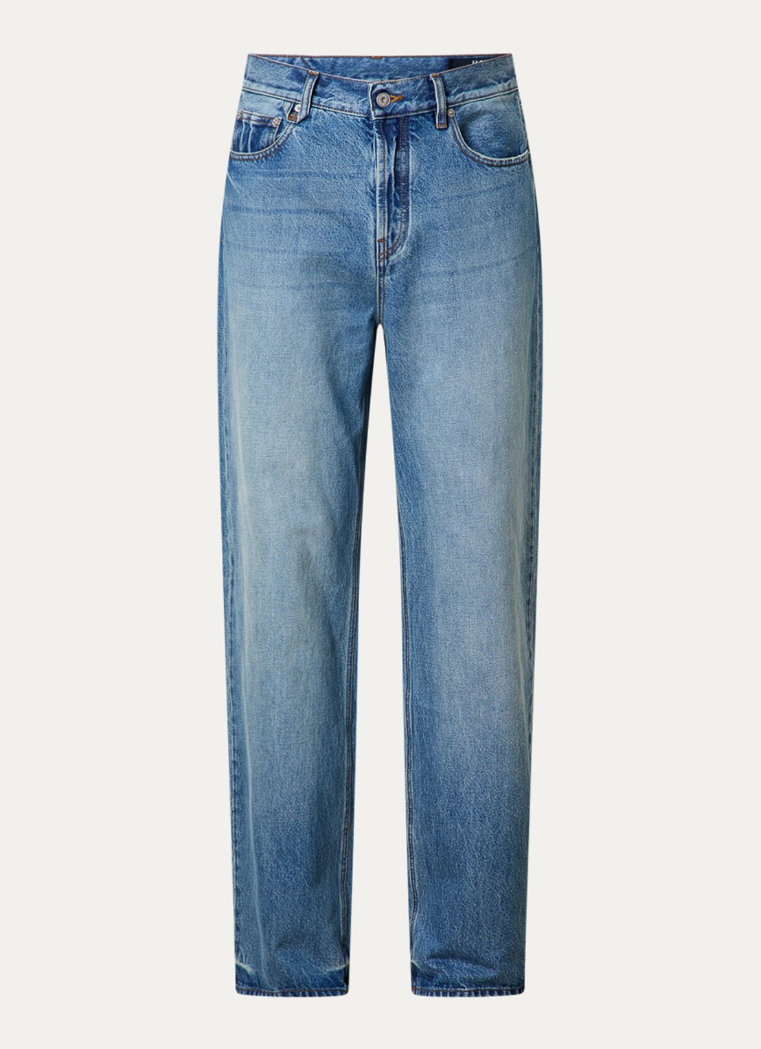 Jacquemus Loose fit jeans met medium wassing en steekzakken - voorkant 2 indigo