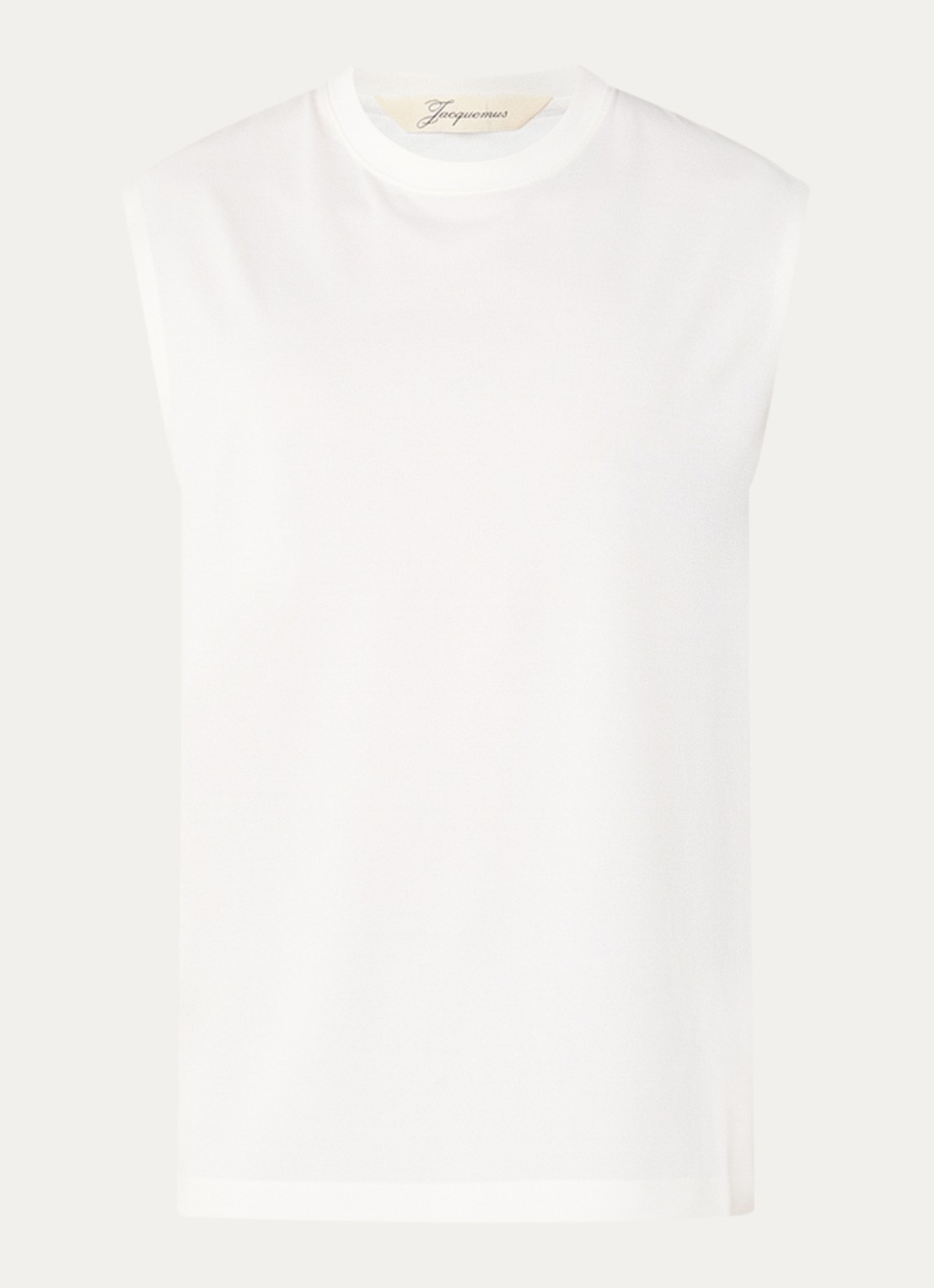 Jacquemus Marcel tanktop met ronde hals - voorkant wit