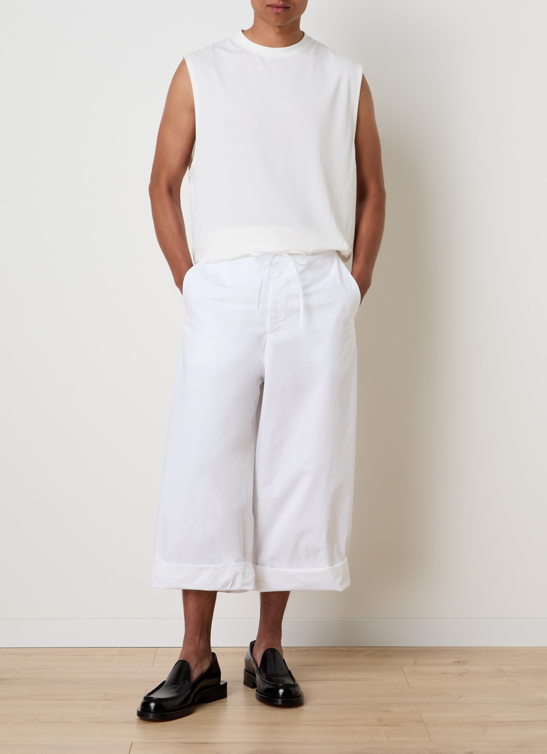 Jacquemus Marcel tanktop met ronde hals - voorkant 2 wit