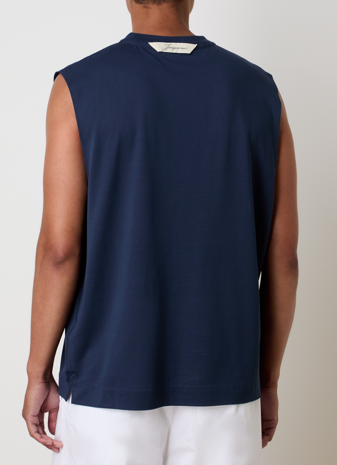 Jacquemus Marcel tanktop met ronde hals - achterkant 3 indigo