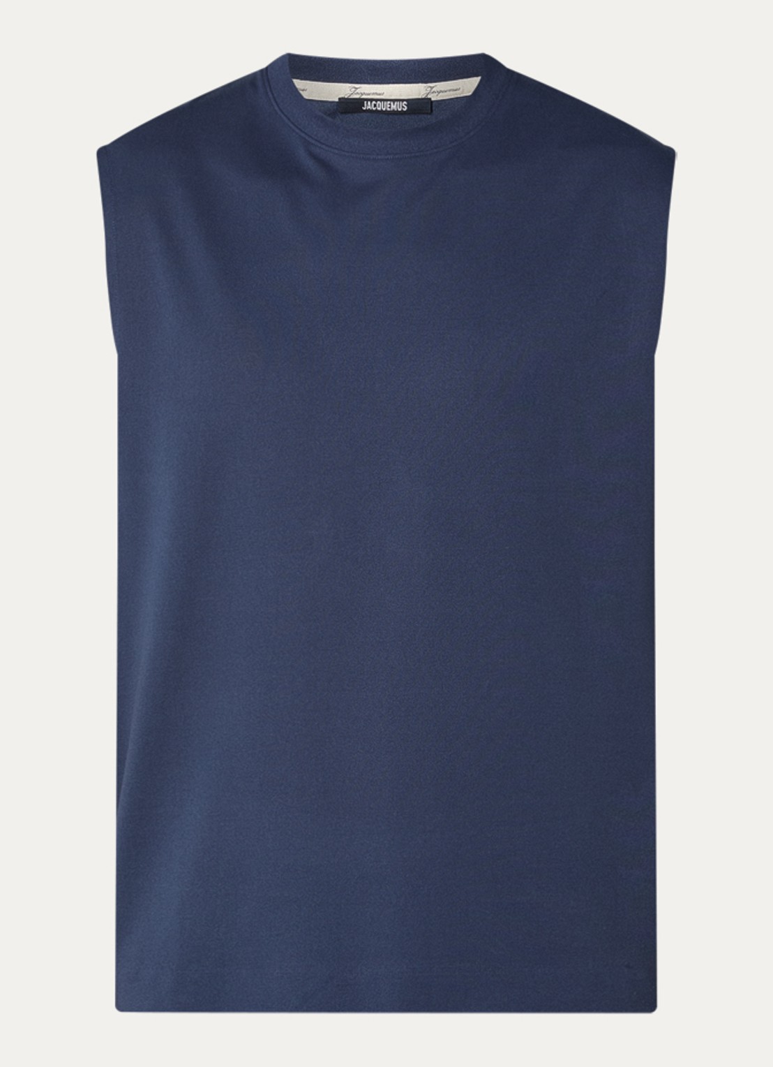 Jacquemus Marcel tanktop met ronde hals - voorkant indigo