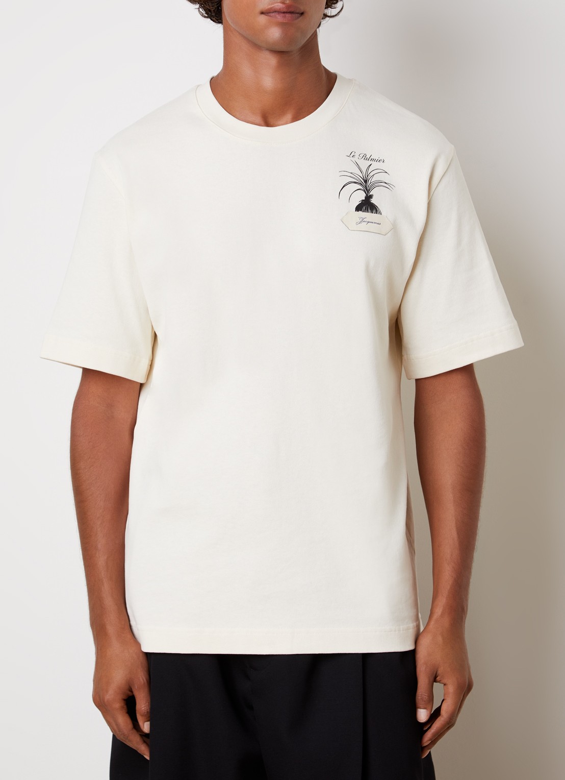 Jacquemus Palmier T-shirt met logoprint - detail 3 gebroken wit
