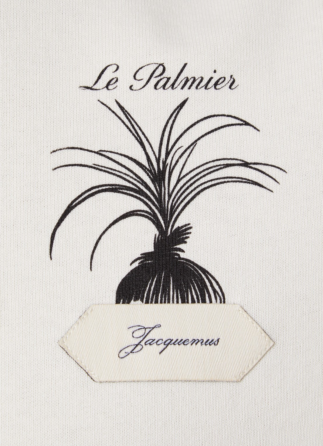 Jacquemus Palmier T-shirt met logoprint - detail 4 gebroken wit