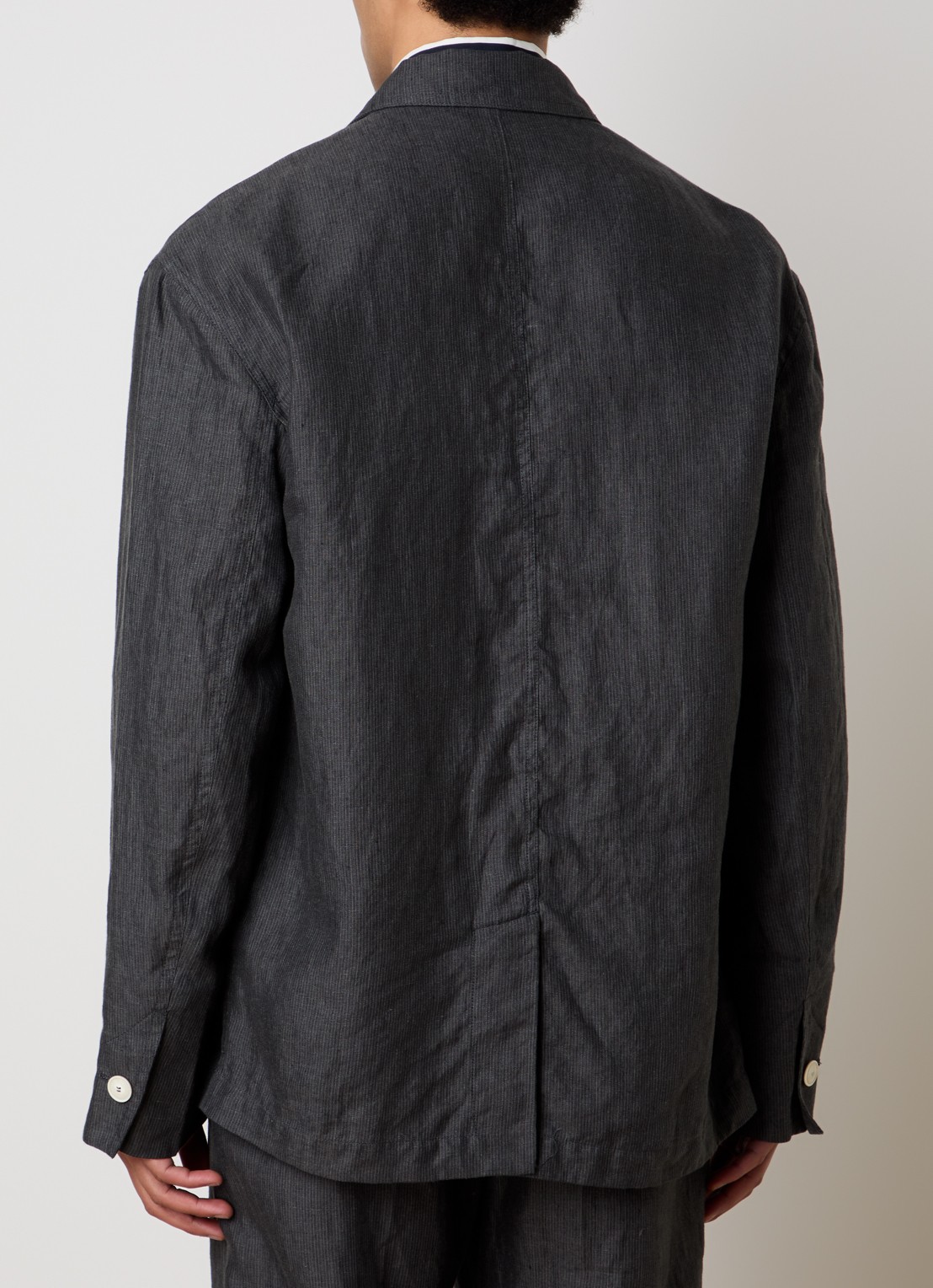 Jacquemus Regular fit colbert met opgestikte zakken - achterkant 6 donkergrijs