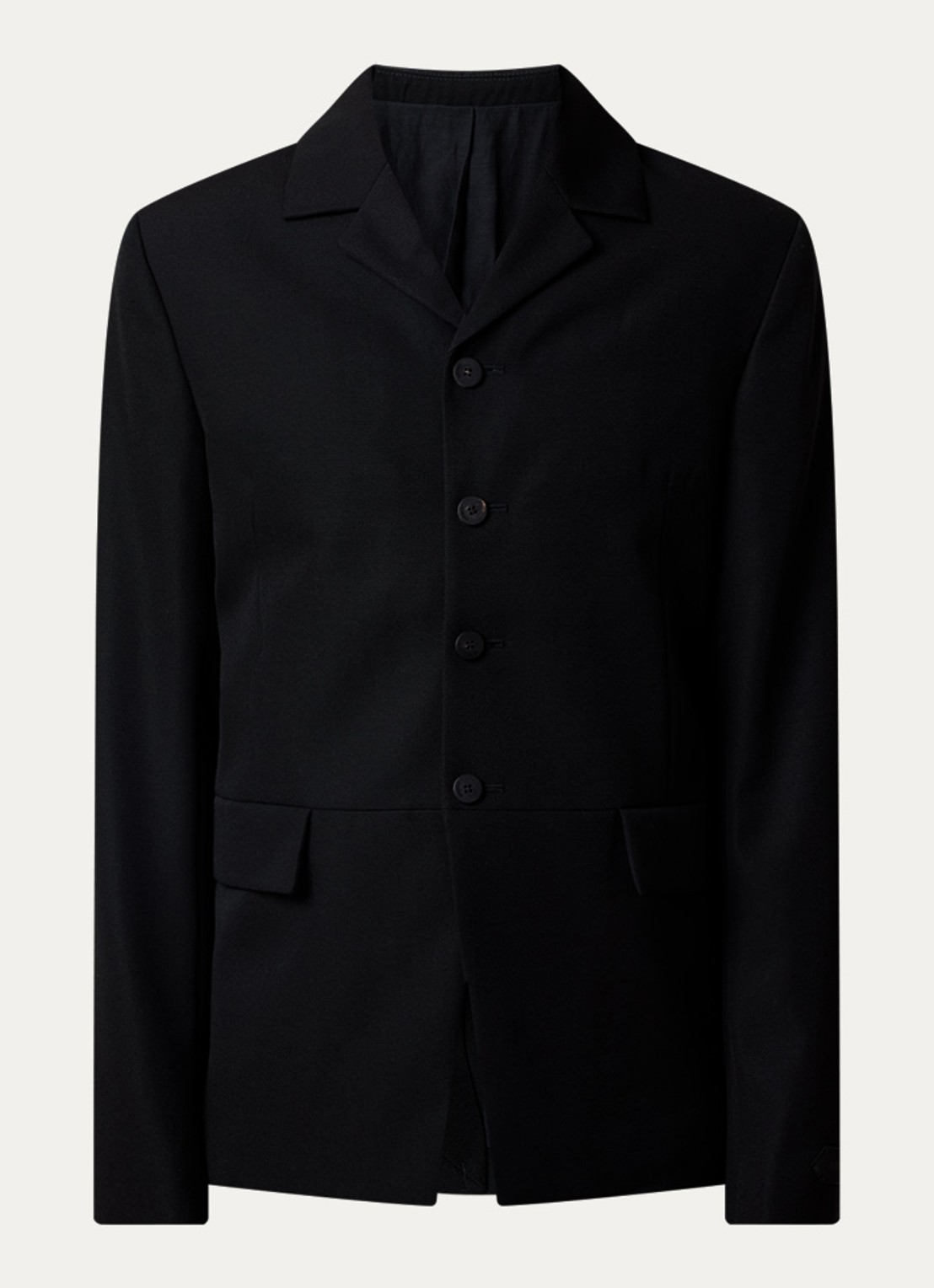 Jacquemus Regular fit colbert van scheerwol met klepzakken - voorkant zwart