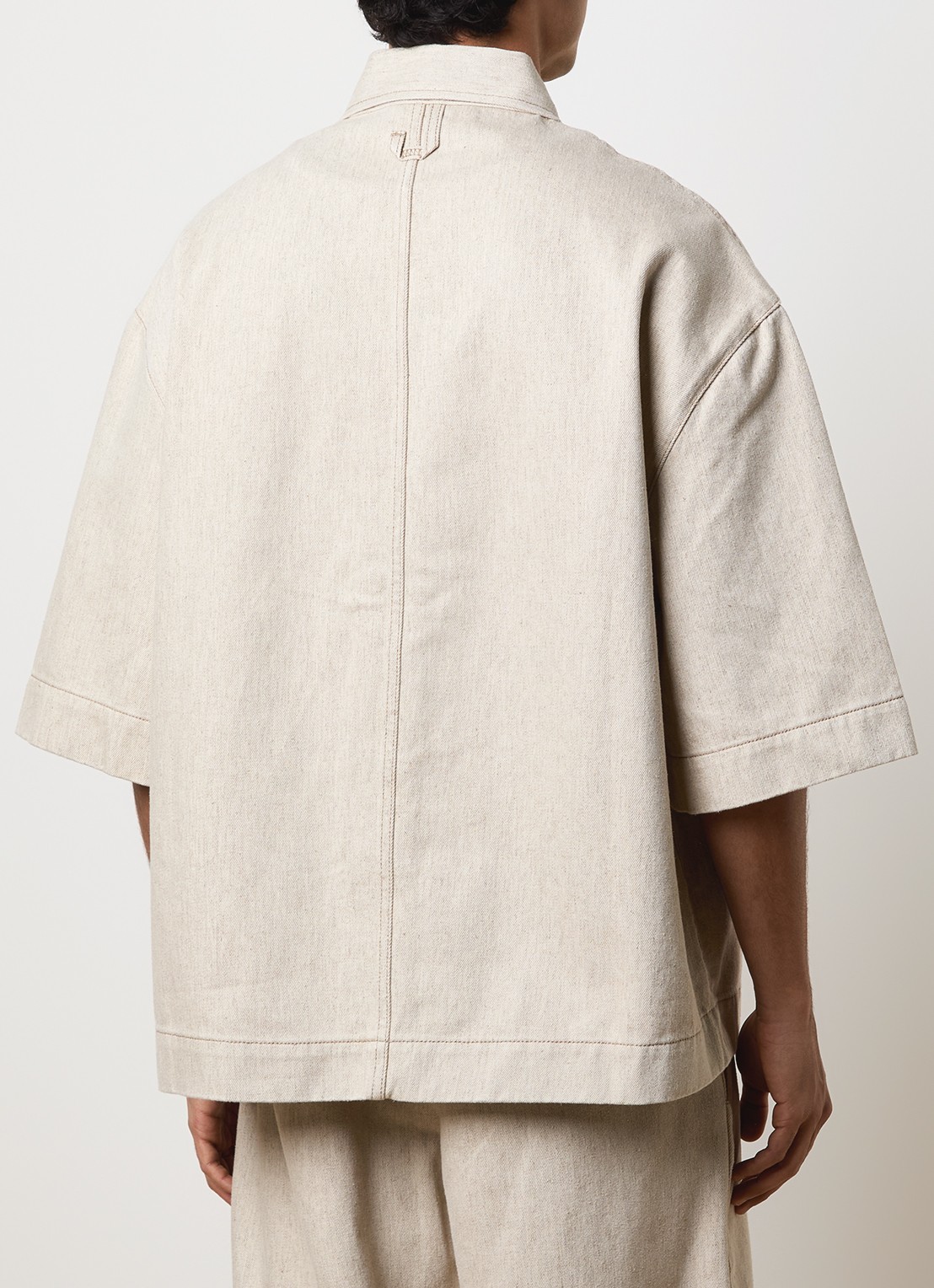 Jacquemus Regular fit overhemd met borstzak - achterkant 3 creme