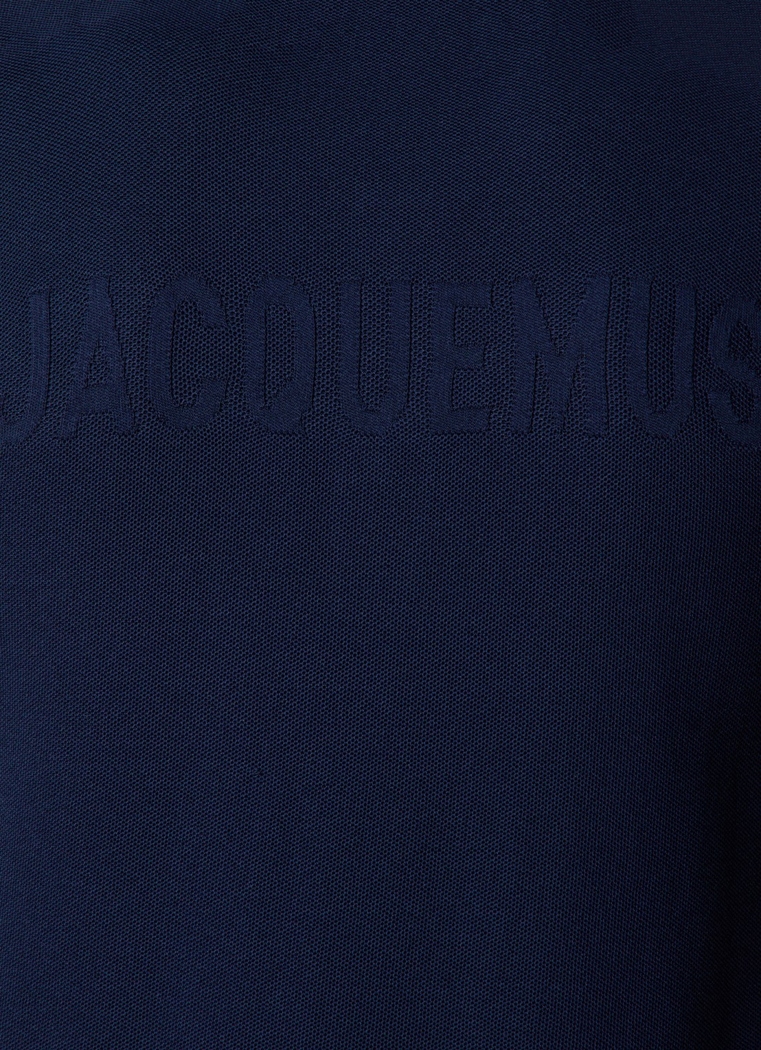 Jacquemus Regular fit polo met structuur - detail 2 donkerblauw