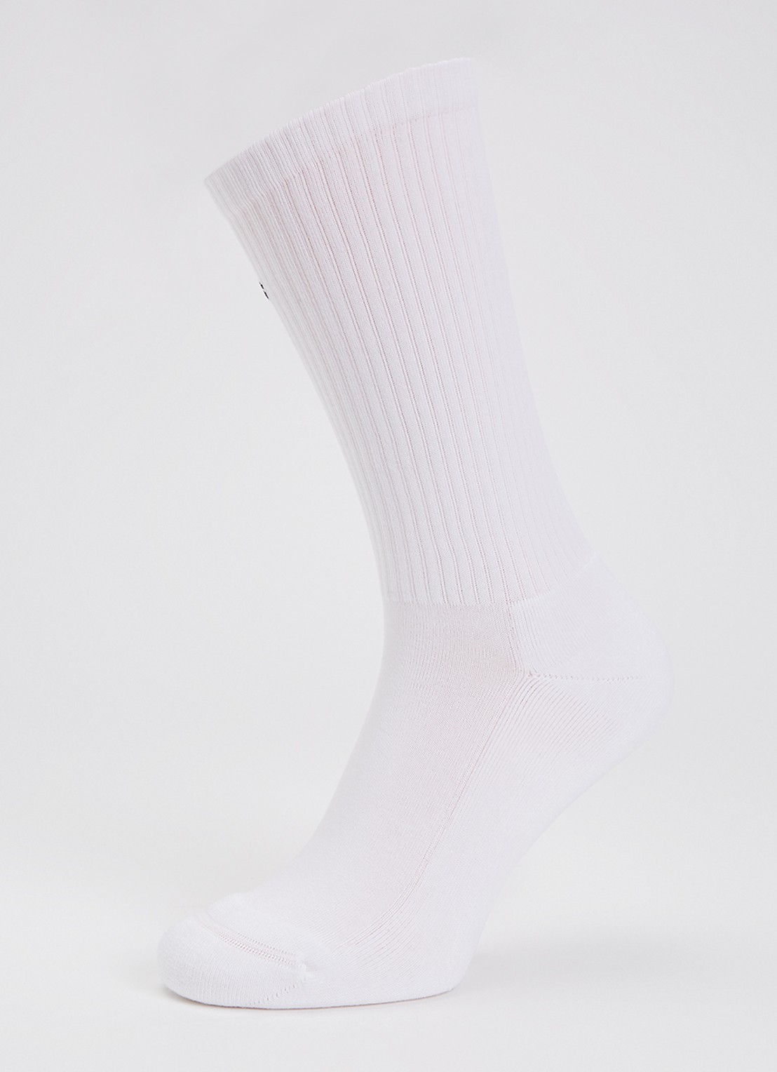 Jacquemus Ribgebreide sokken in katoenblend met logo - detail 3 wit