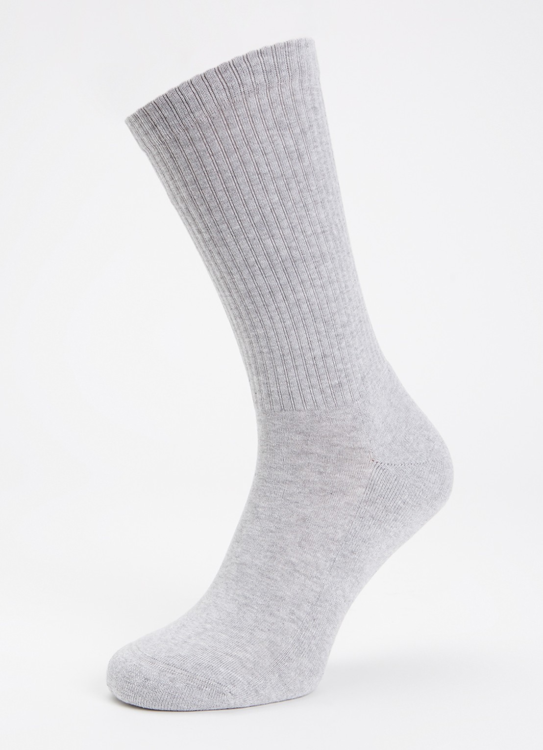Jacquemus Ribgebreide sokken in katoenblend met logo - detail 3 grijs
