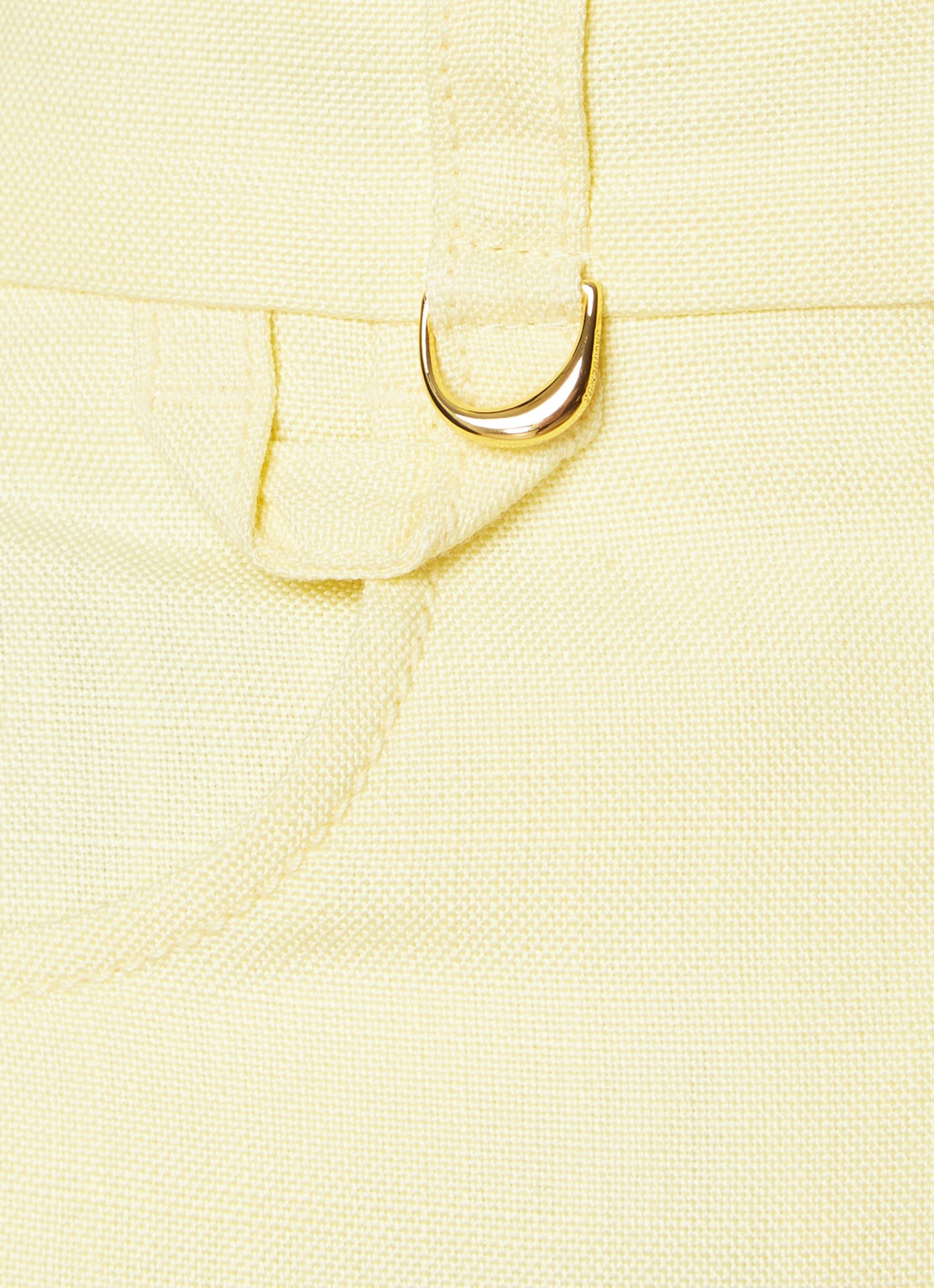 Jacquemus Sauge high waist flared fit pantalon met steekzakken - detail 5 lichtgeel