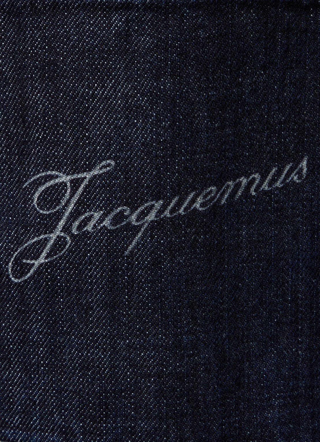 Jacquemus Straight fit korte broek van denim met donkere wassing - detail 4 indigo