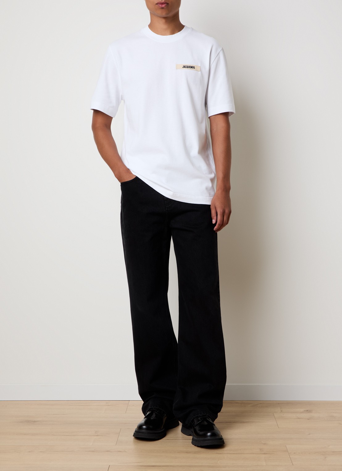 Jacquemus Straight leg jeans met gekleurde wassing - voorkant 5 zwart